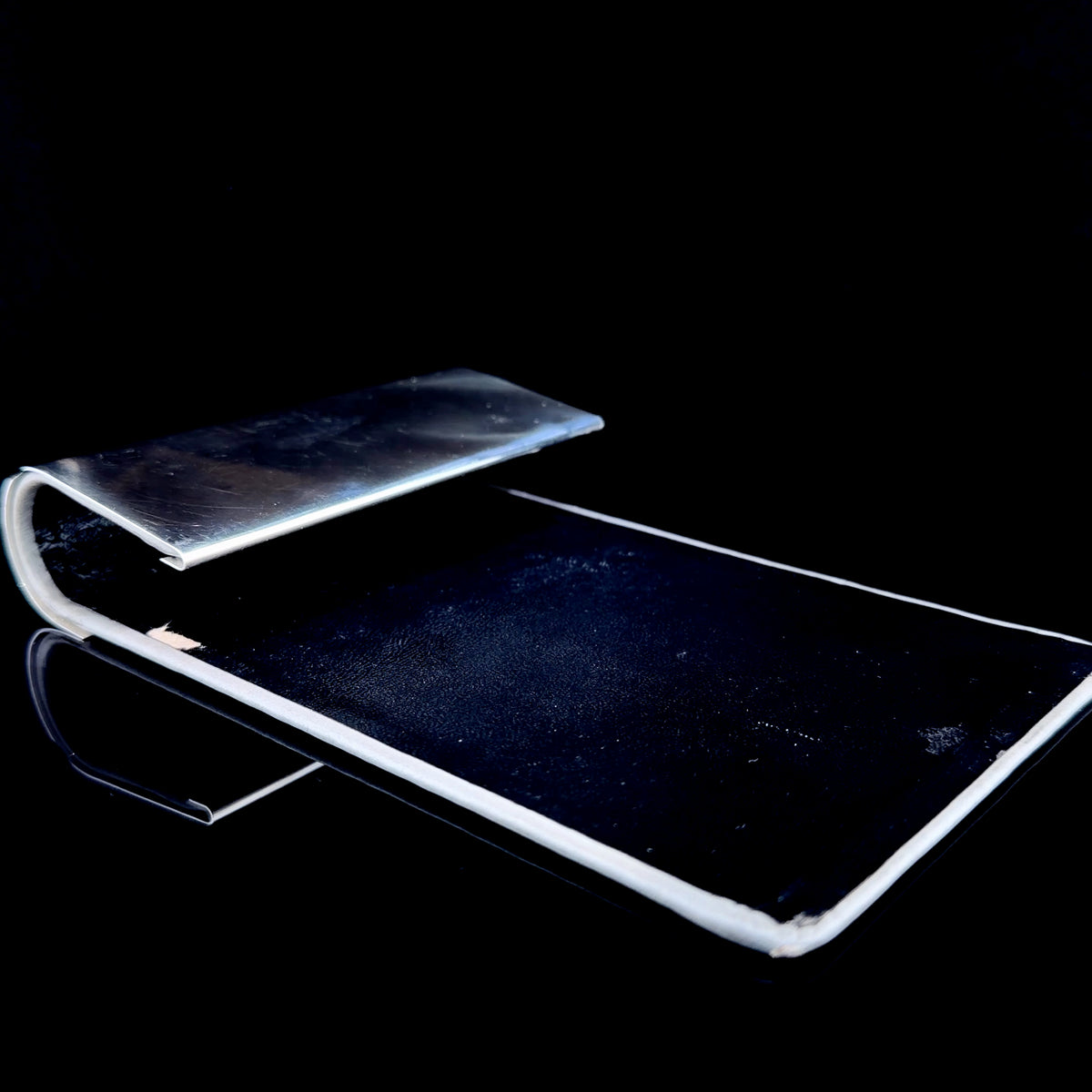 A Superb Silver Tiffany & Co Desk Note Pad Holder Marked Tiffany & Co Sterling Silver