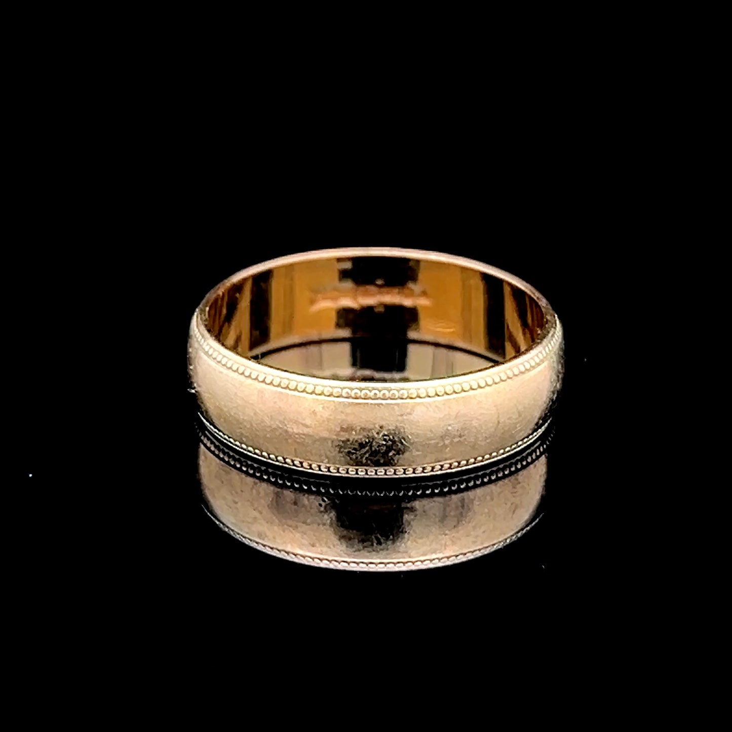 9K Yellow Gold Gents Wedding Band