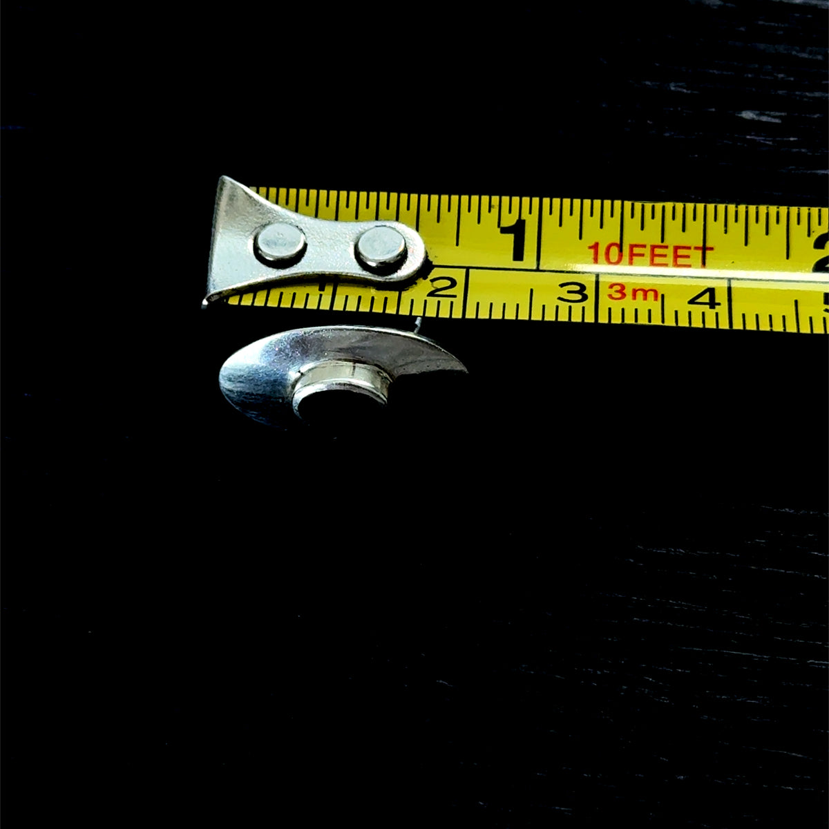 Silver Black Enamel Oval Studs