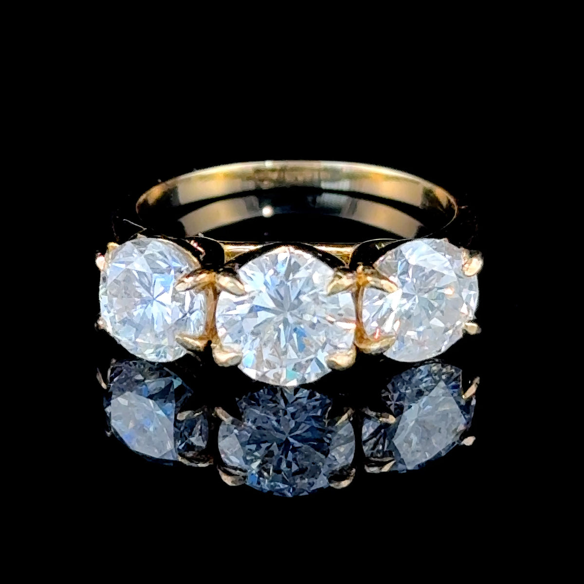 18k Yellow Gold Diamond Trilogy APPX 3.43CTS