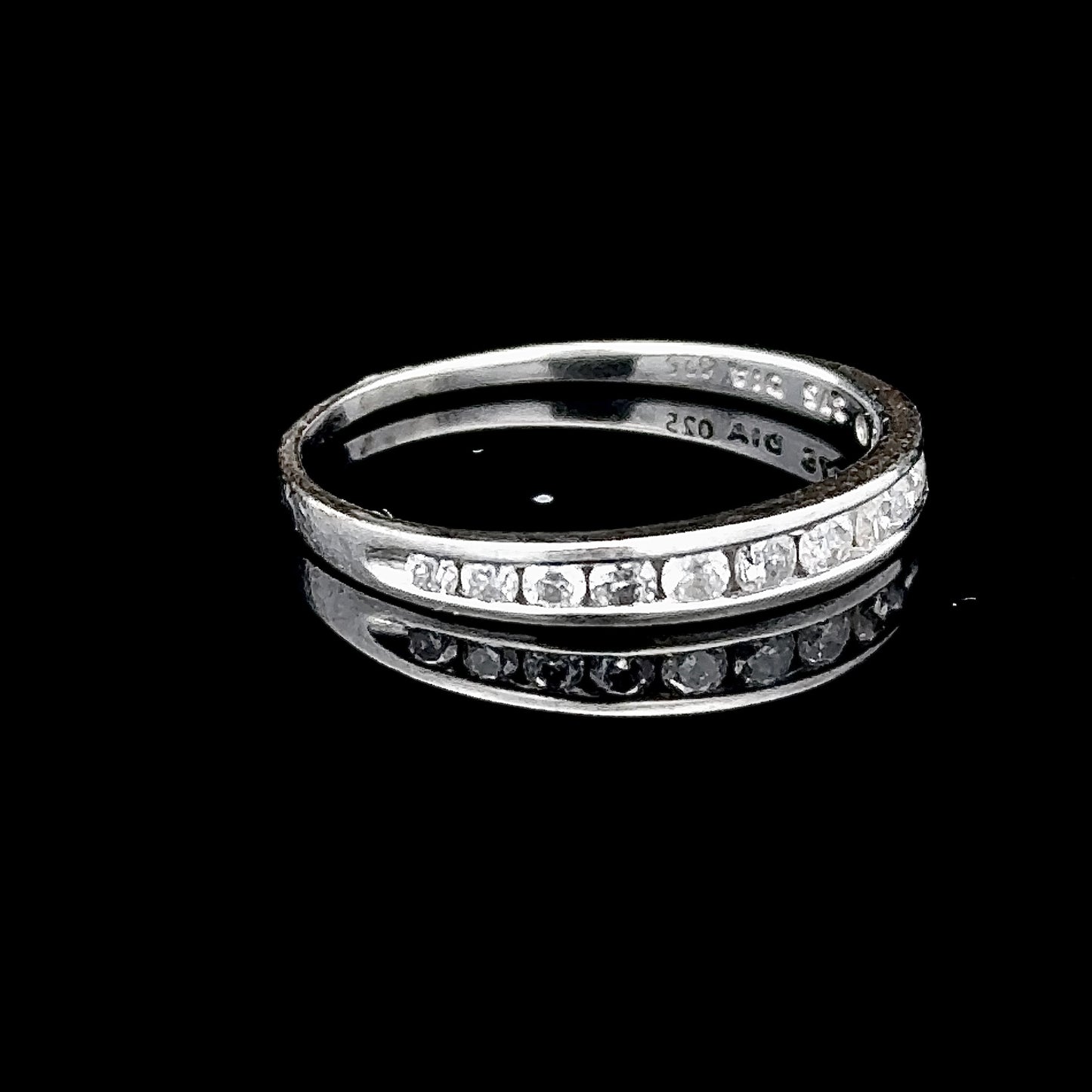 9K White Gold Channel Set Diamond Band