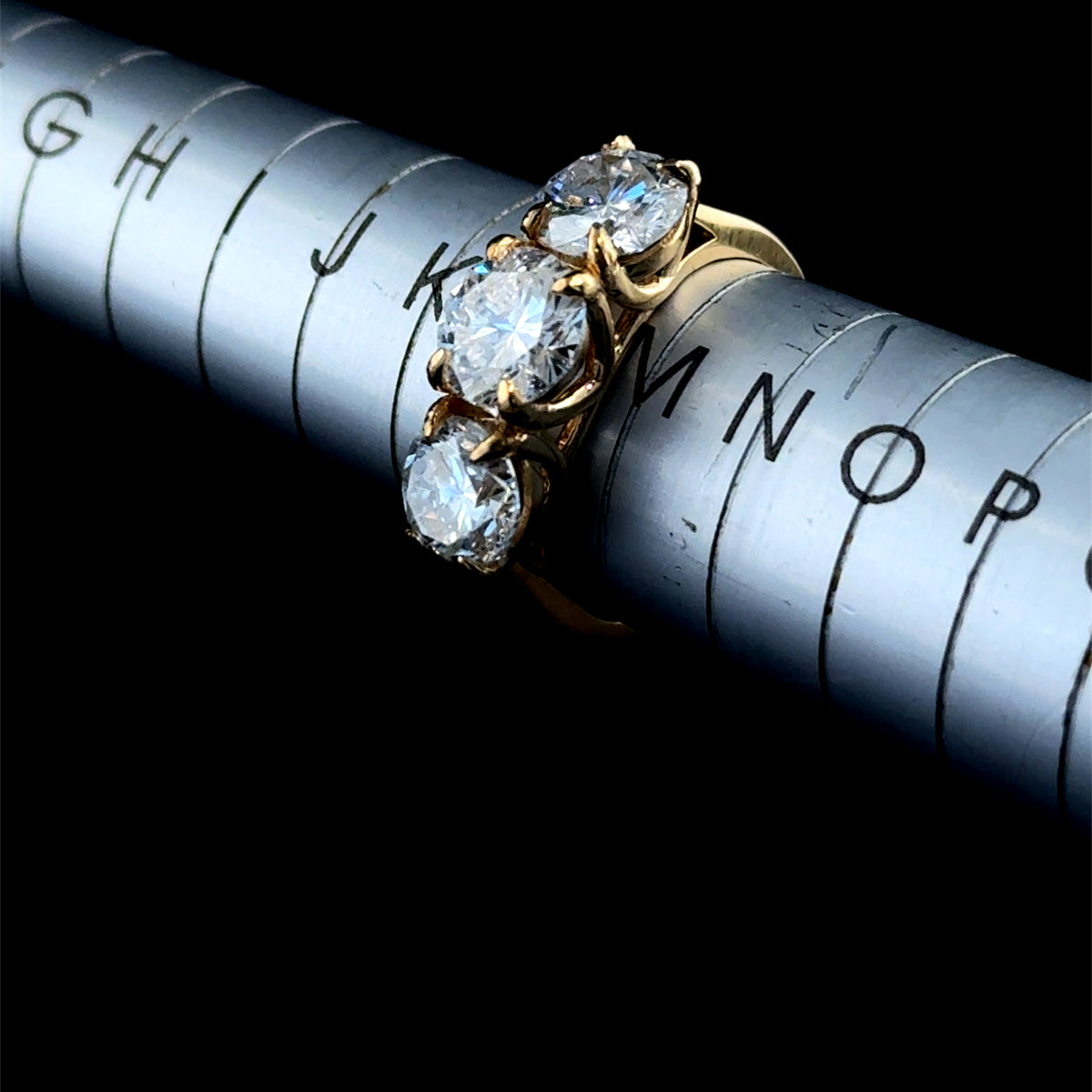 18k Yellow Gold Diamond Trilogy APPX 3.43CTS