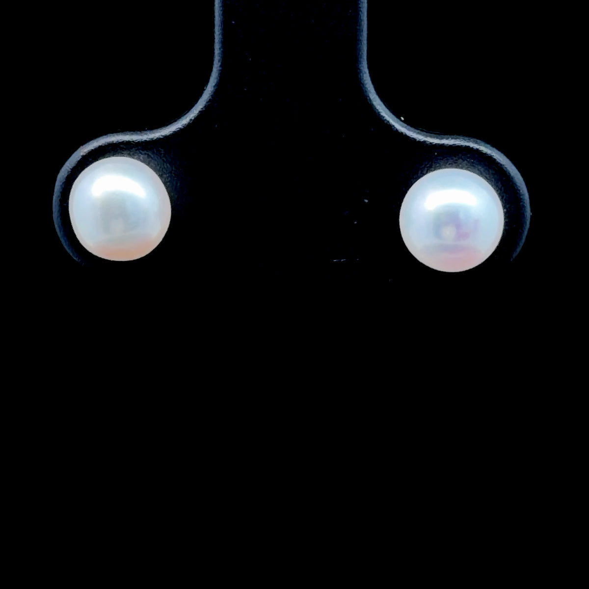 Classic White Pear Stud Earrings Mounted On 9k Yellow Gold Fittings