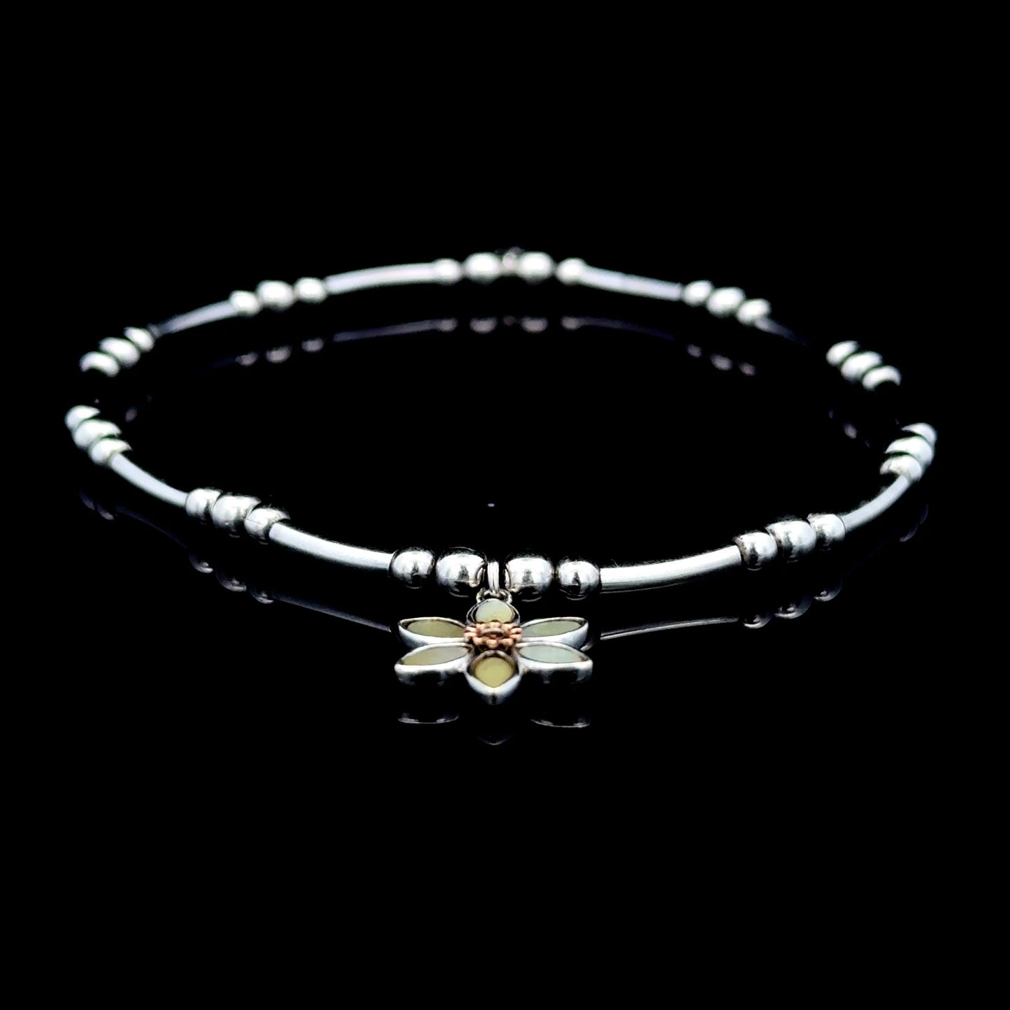 Clogau Daffodil Affinity Bead Elasticated Bracelet
