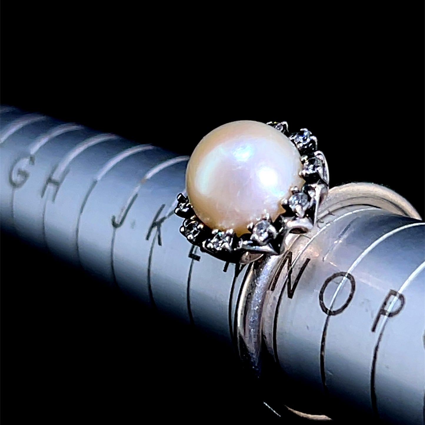 Silver Pandora Pearl & Cubic Zirconia Ring