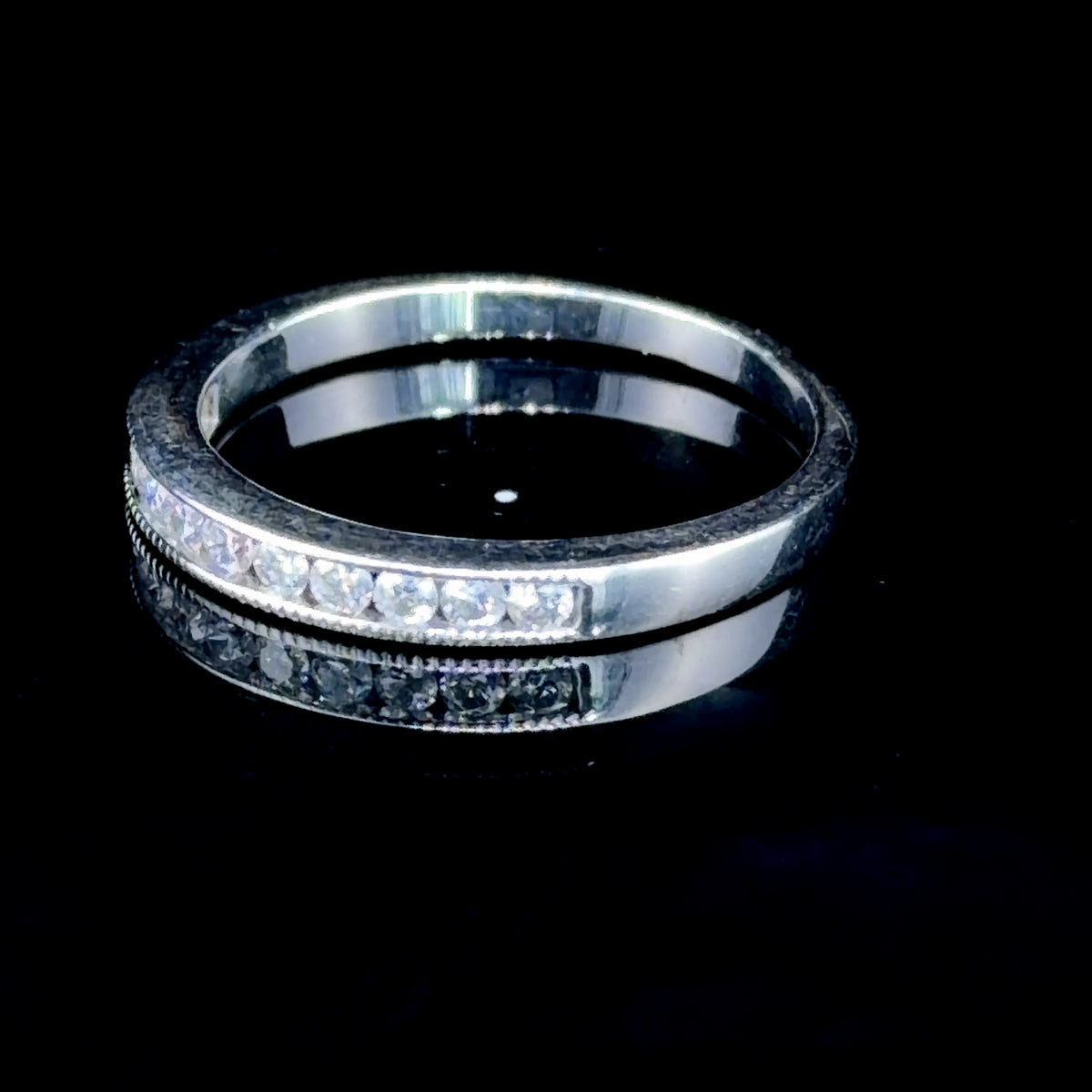 18k White Gold Channel Set Diamond Eternity Ring Appx 0.33 Cts