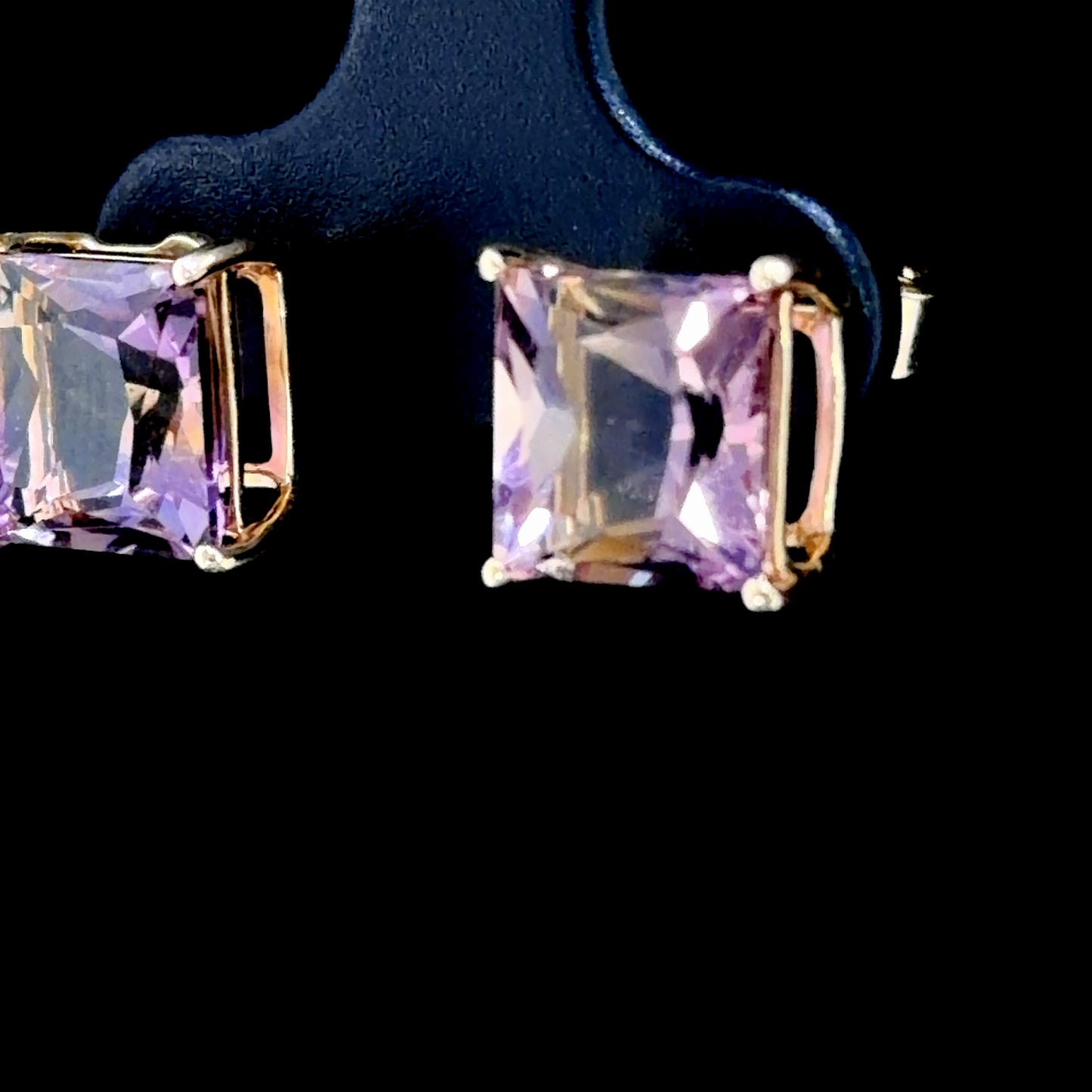 Lovely 10k Yellow Gold Ametrine Stud Earrings