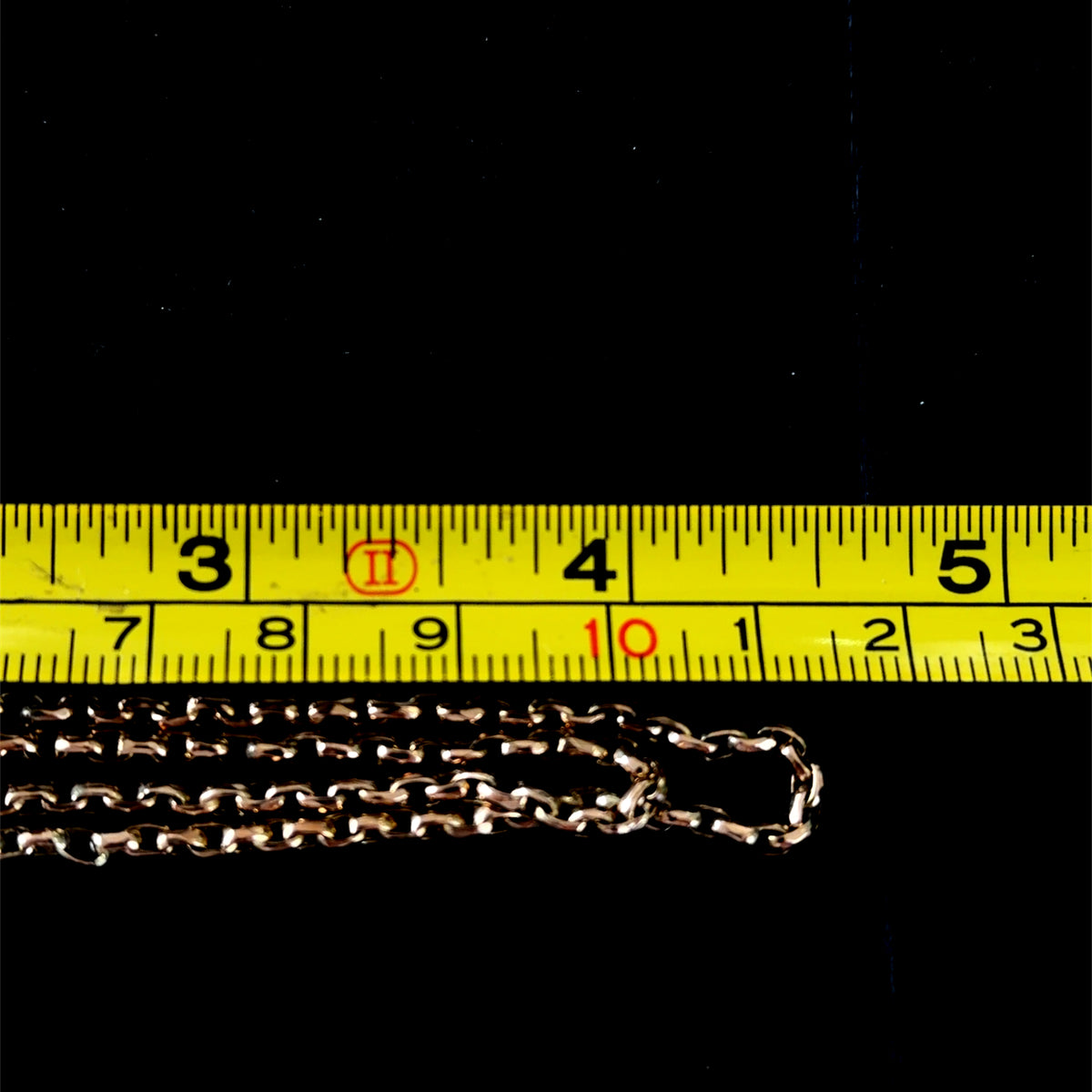 Lovely 9k Yellow Gold Belcher Necklace with Hook Clasp 15.5” Long. Also Converts to A Double Chain Bracelet 8 Inches Long