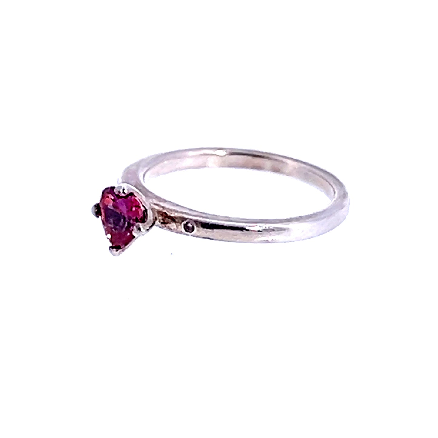 Silver Pandora Red Cubic Zirconia Me and You Ring