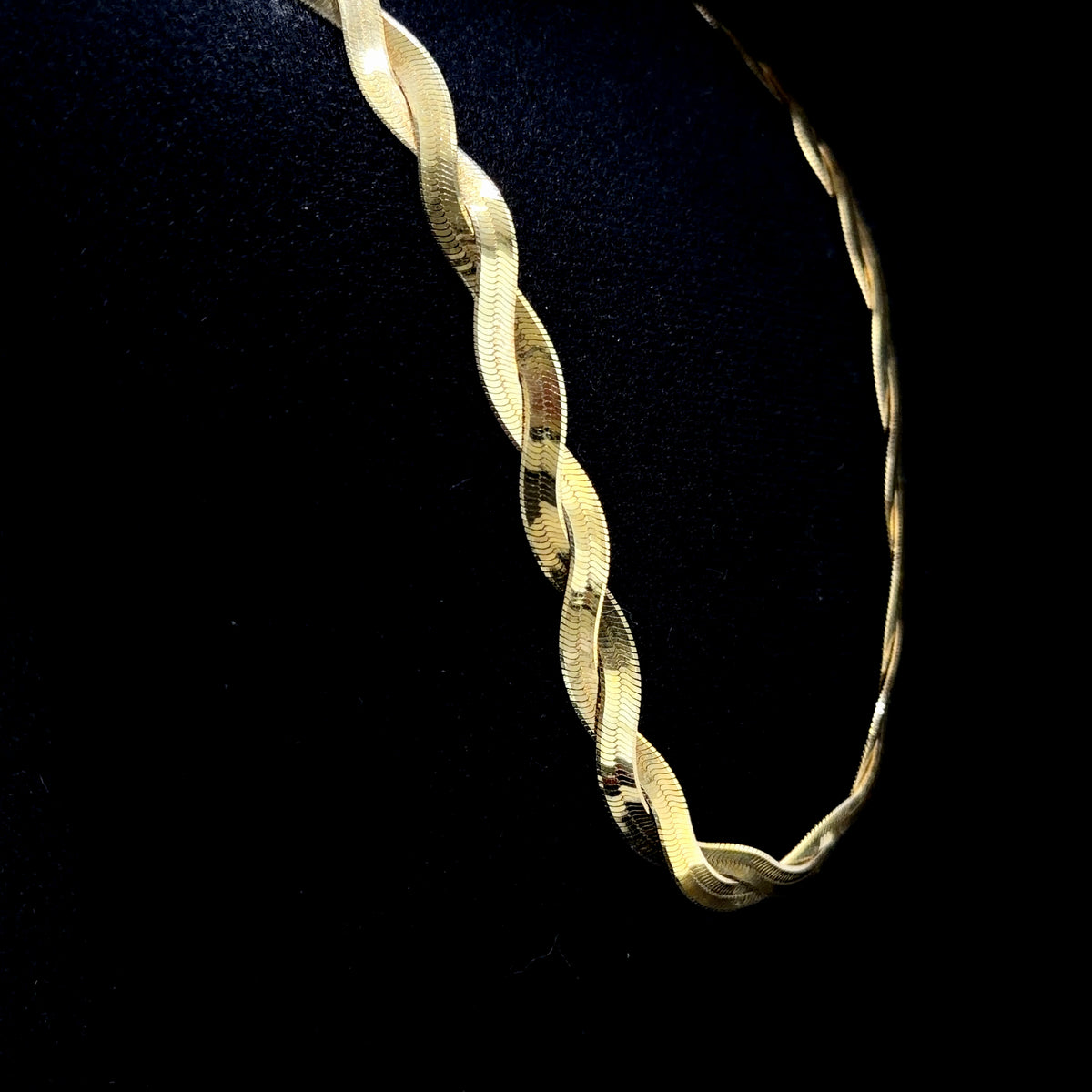 Vintage Milor Gold Plated 925 Snake Textured Snake Necklace 18” Long