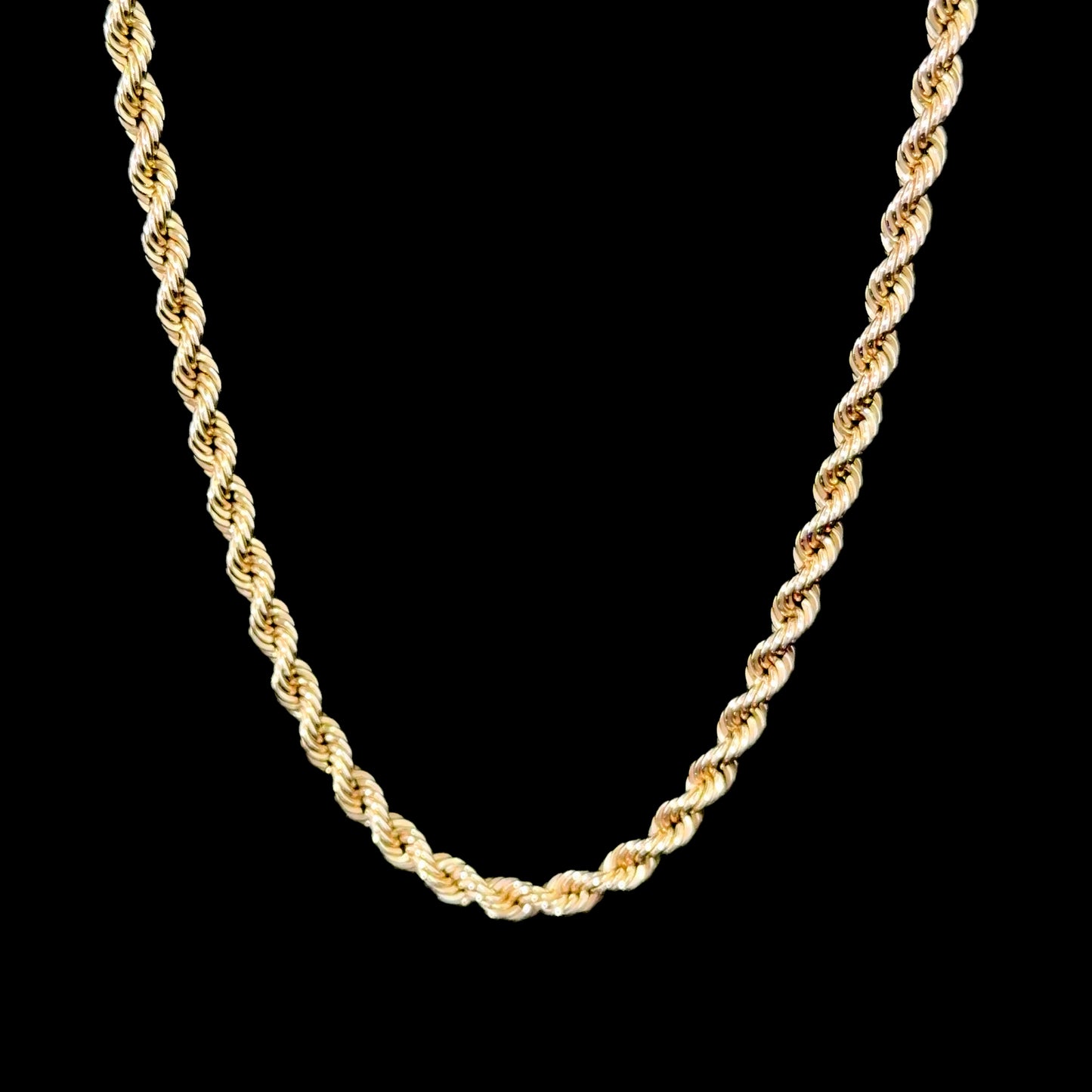 9k YG Rope Chain 16 Inches Long