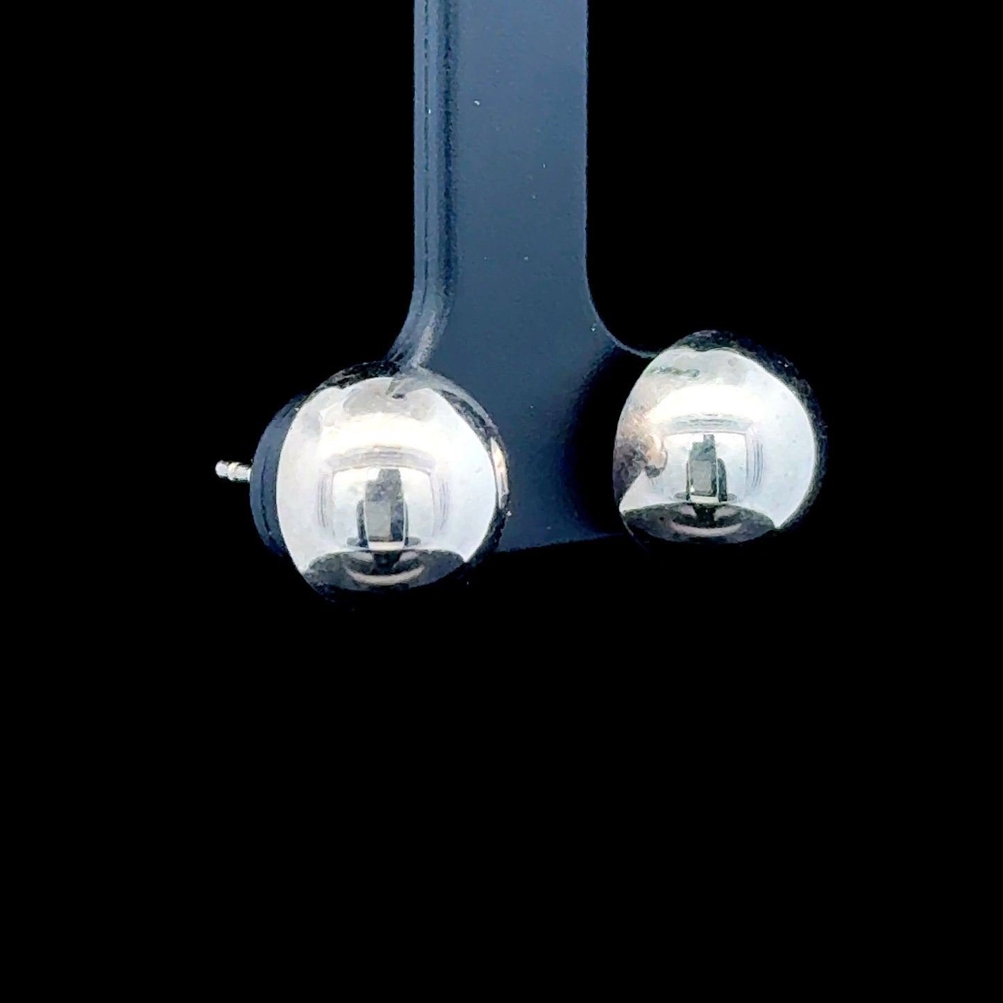 Silver Button Studs