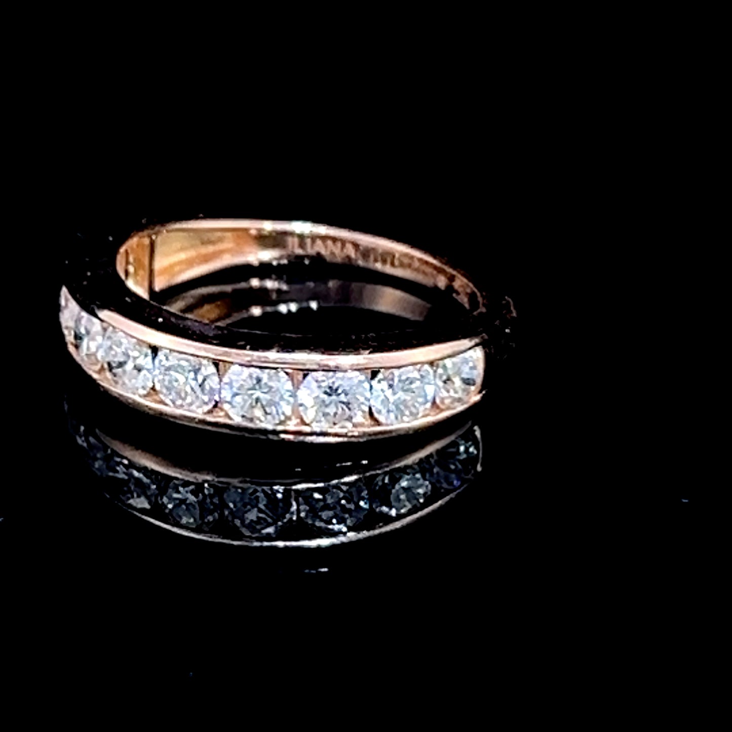 18K Yellow Gold Channel Set Diamond Ring APPX 1.0 CTS