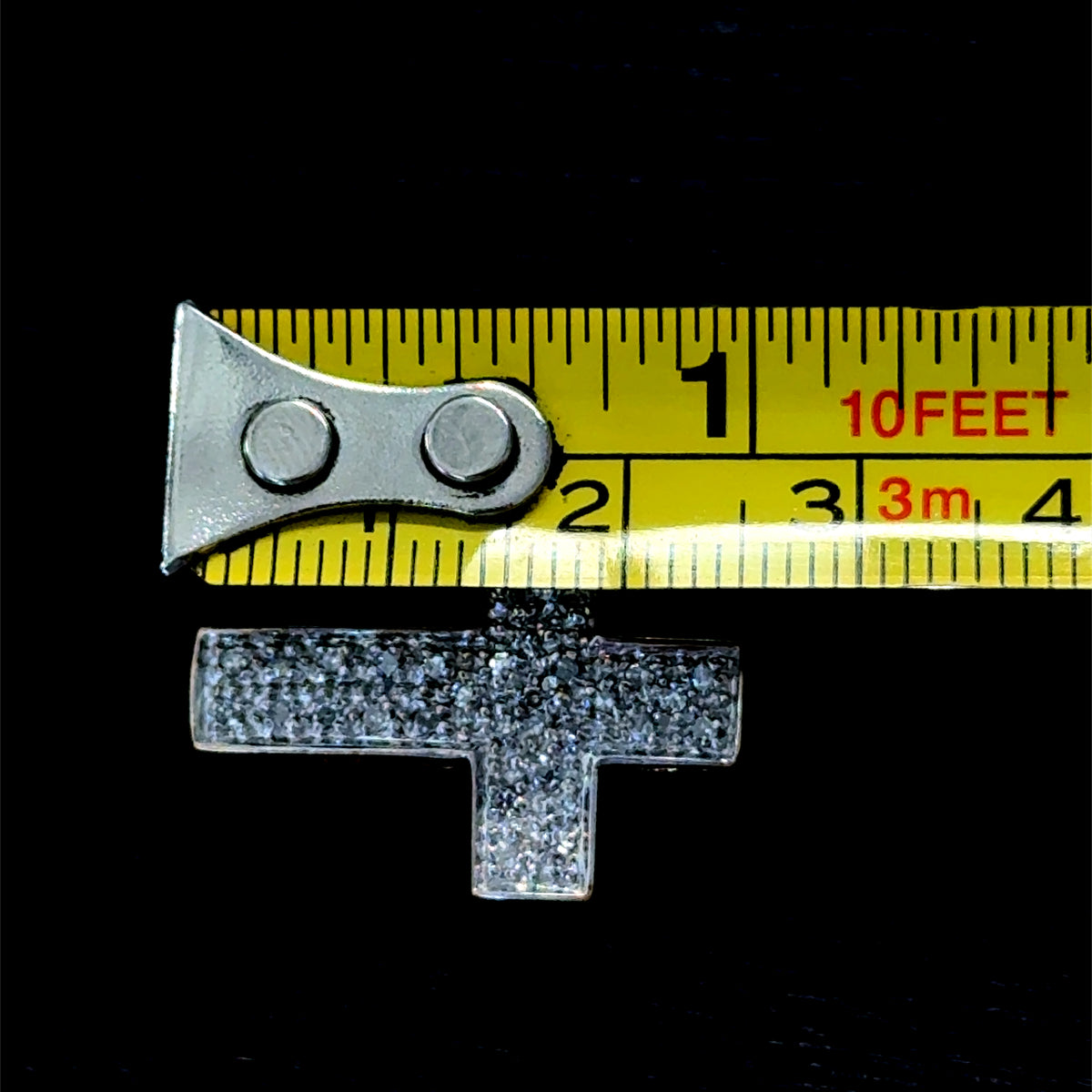 9K Yellow Gold Diamond Cross Appx 0.25 CTS
