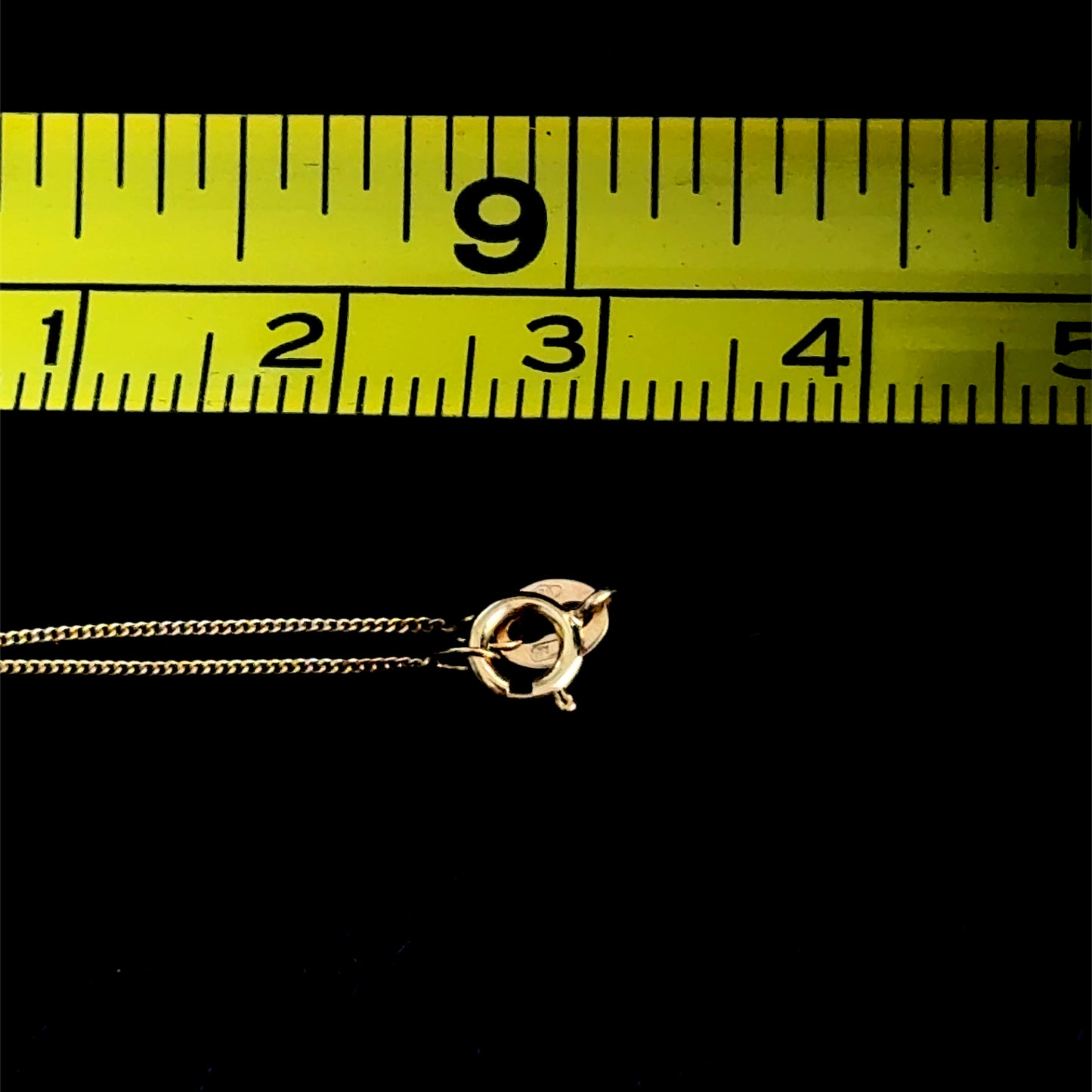 9K Yellow Gold Ruby & Diamond Pendant & Chain