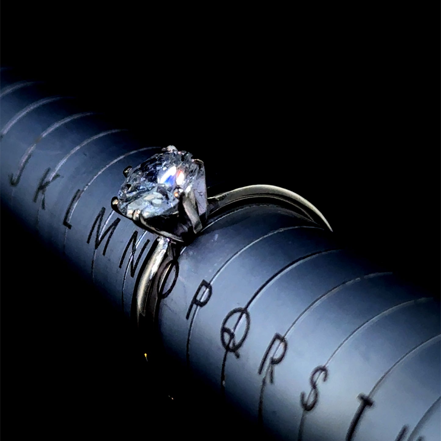 14K White Gold Diamond Solitaire Ring APPX 1.50 CTS