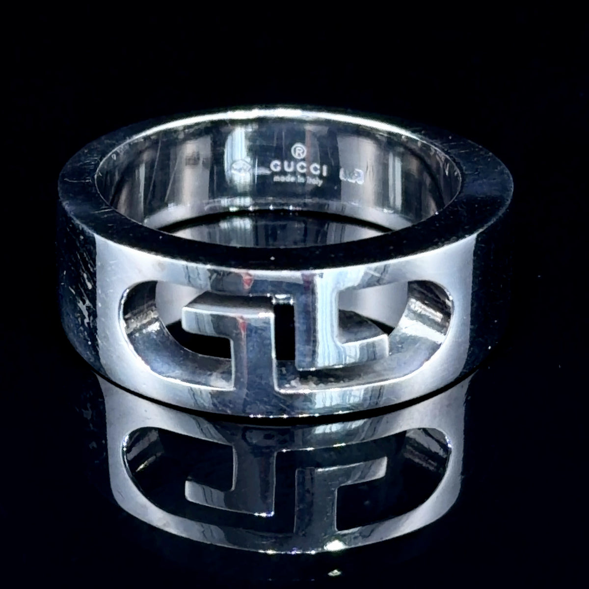 Lovely Gucci Double G Sterling Silver Ring