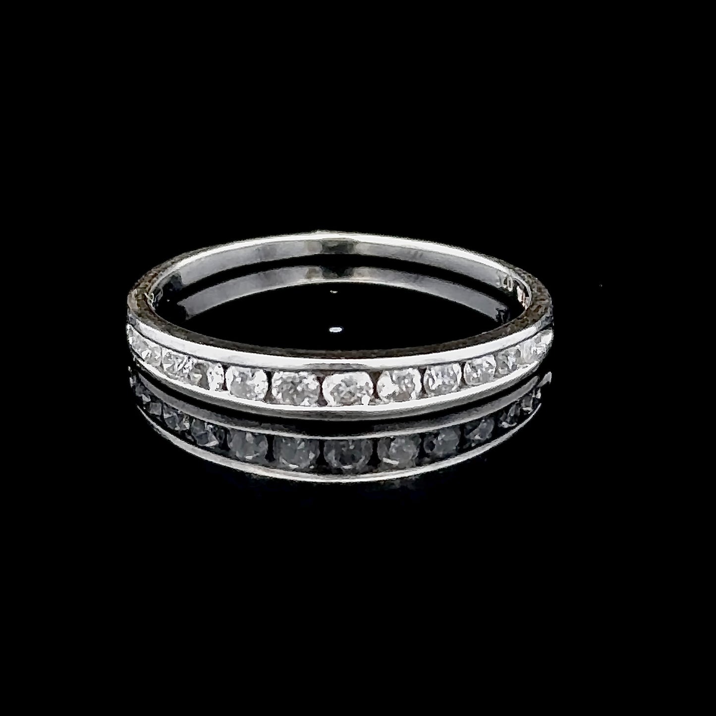 9K White Gold Channel Set Diamond Band