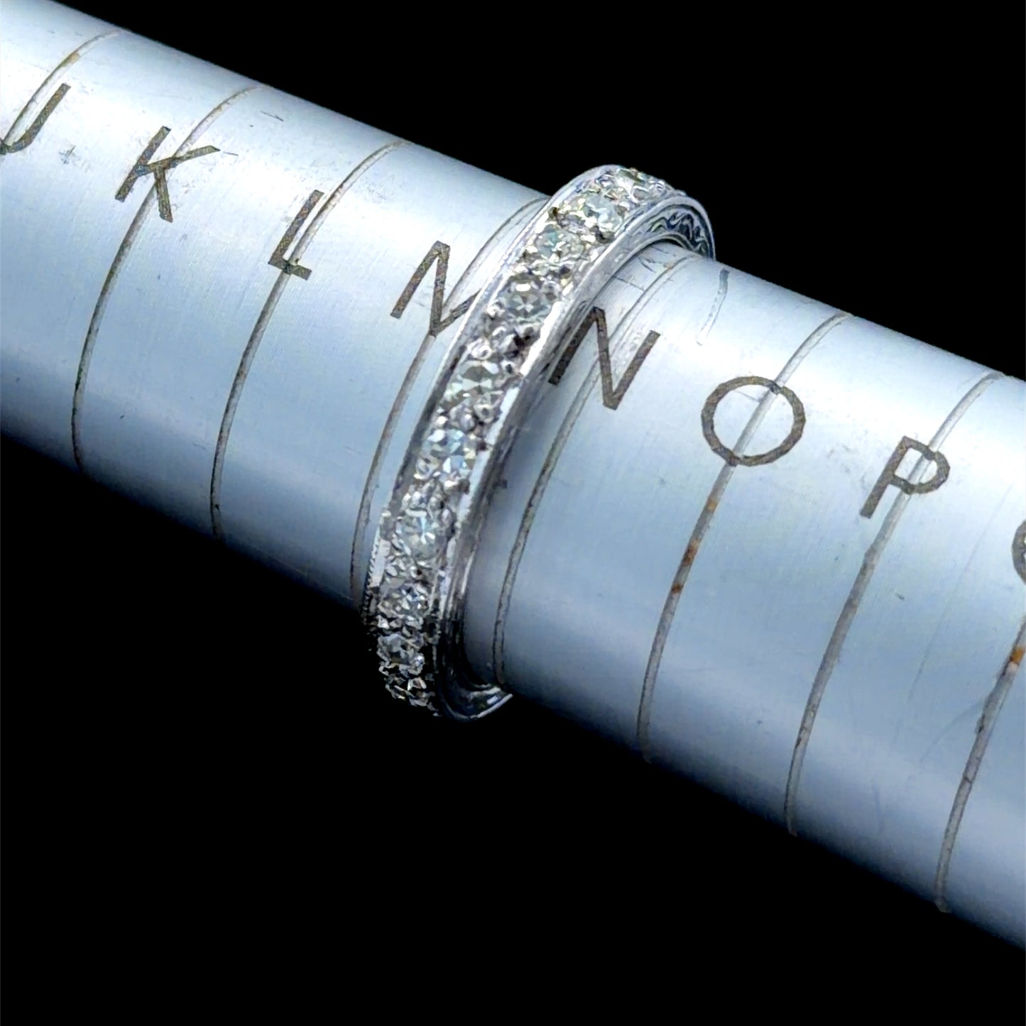 Deco Platinum & Diamond Eternity Ring Appx 0.7 Cts