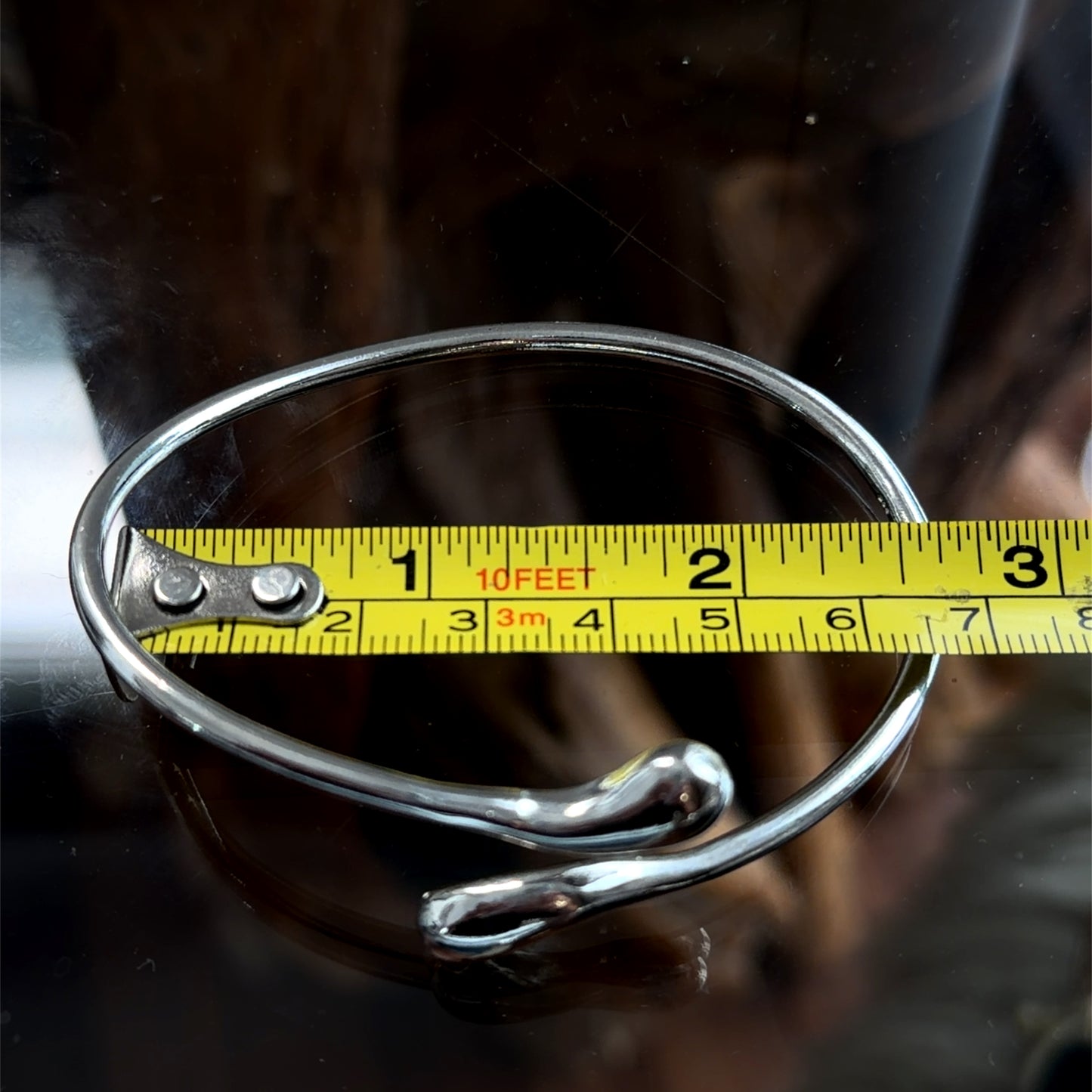 925 Silver Raindrop Torque Bangle
