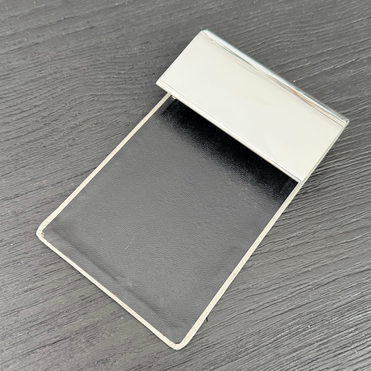A Superb Silver Tiffany & Co Desk Note Pad Holder Marked Tiffany & Co Sterling Silver