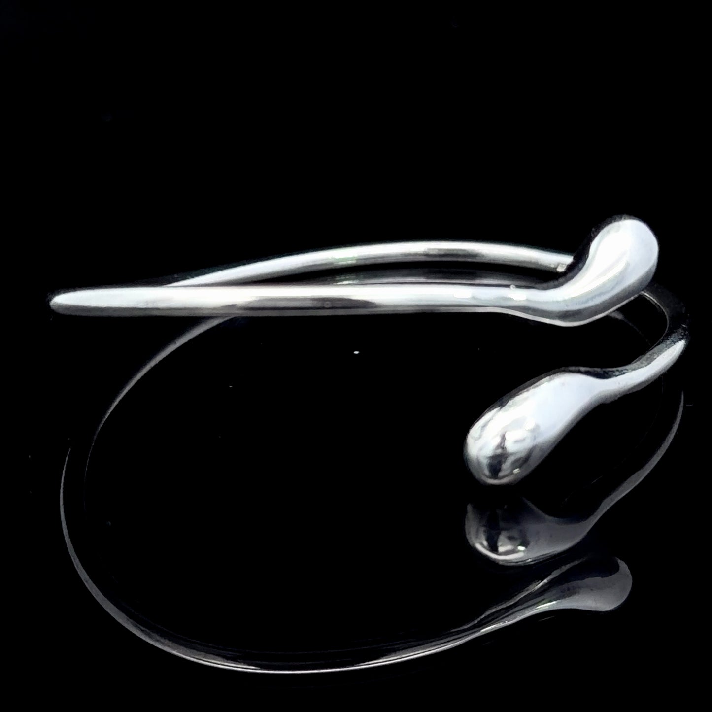 925 Silver Raindrop Torque Bangle