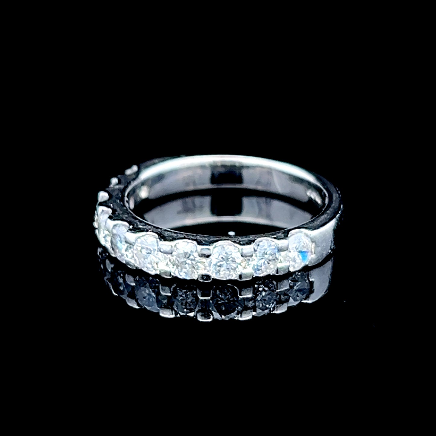 Platinum Diamond Half Eternity Ring APPX 1.3 CTS