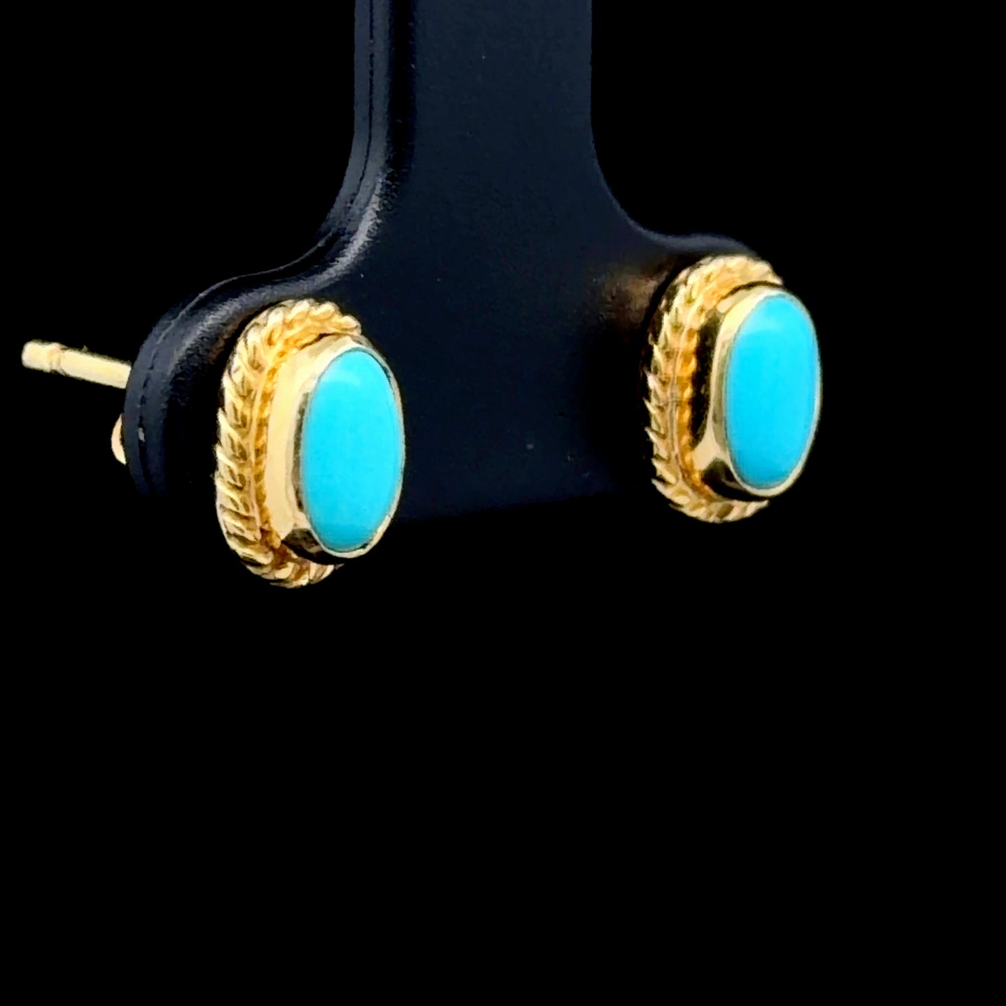 18k Turquoise Studs