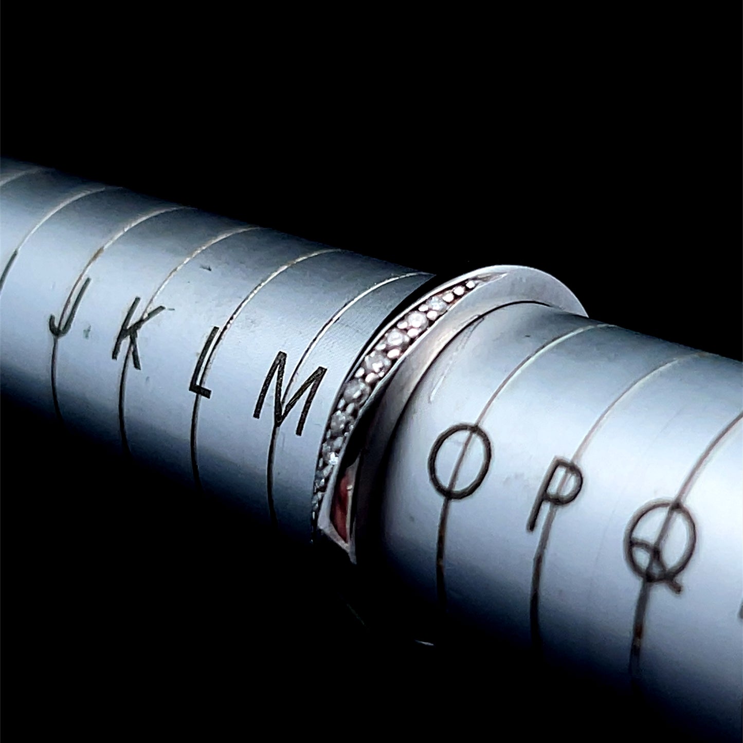 9K White Gold Diamond Eternity On the Cross Ring