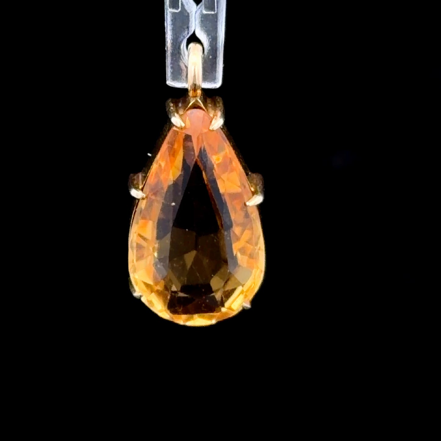 18K Yellow Gold Citrine Pendant