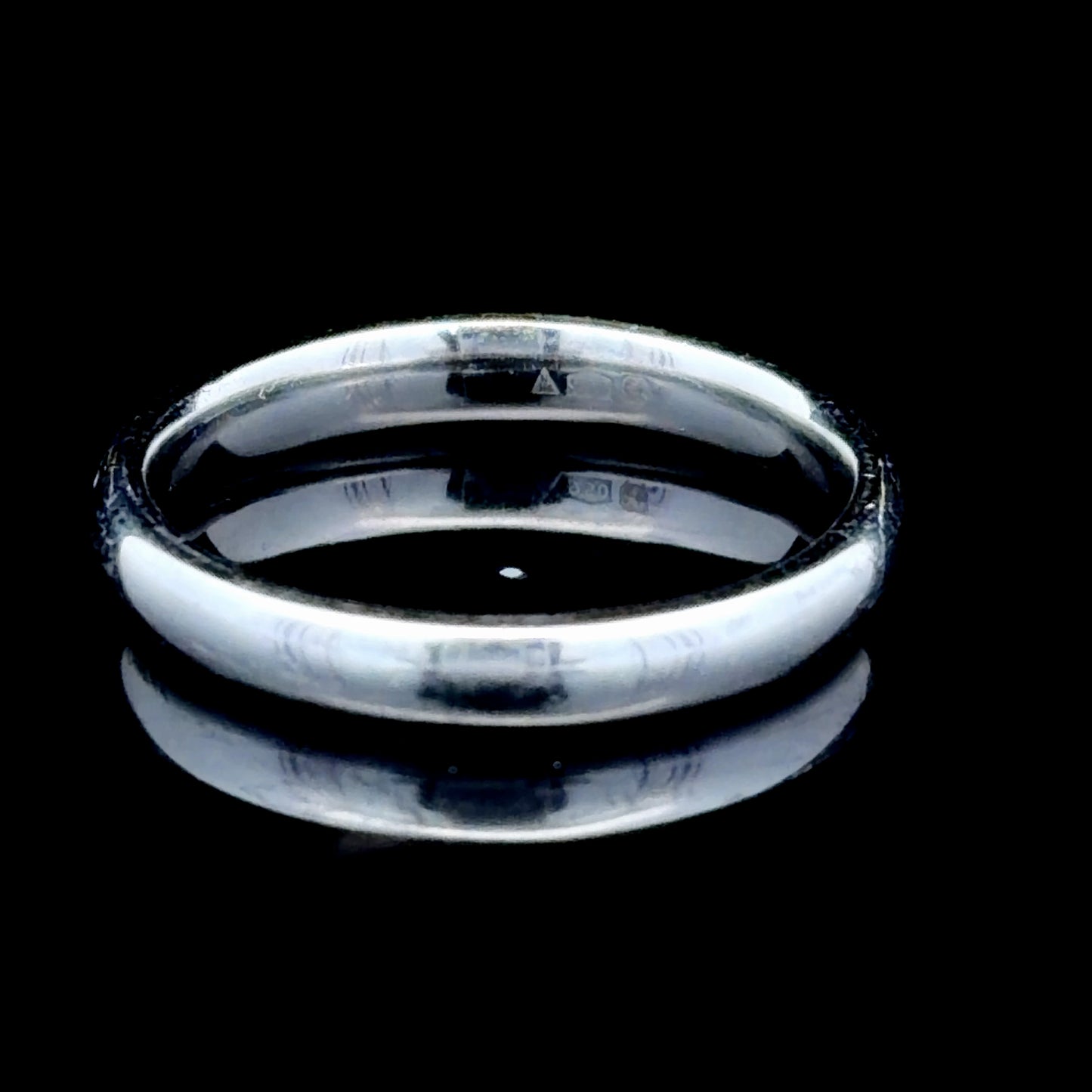 Platinum Wedding Band D Shape