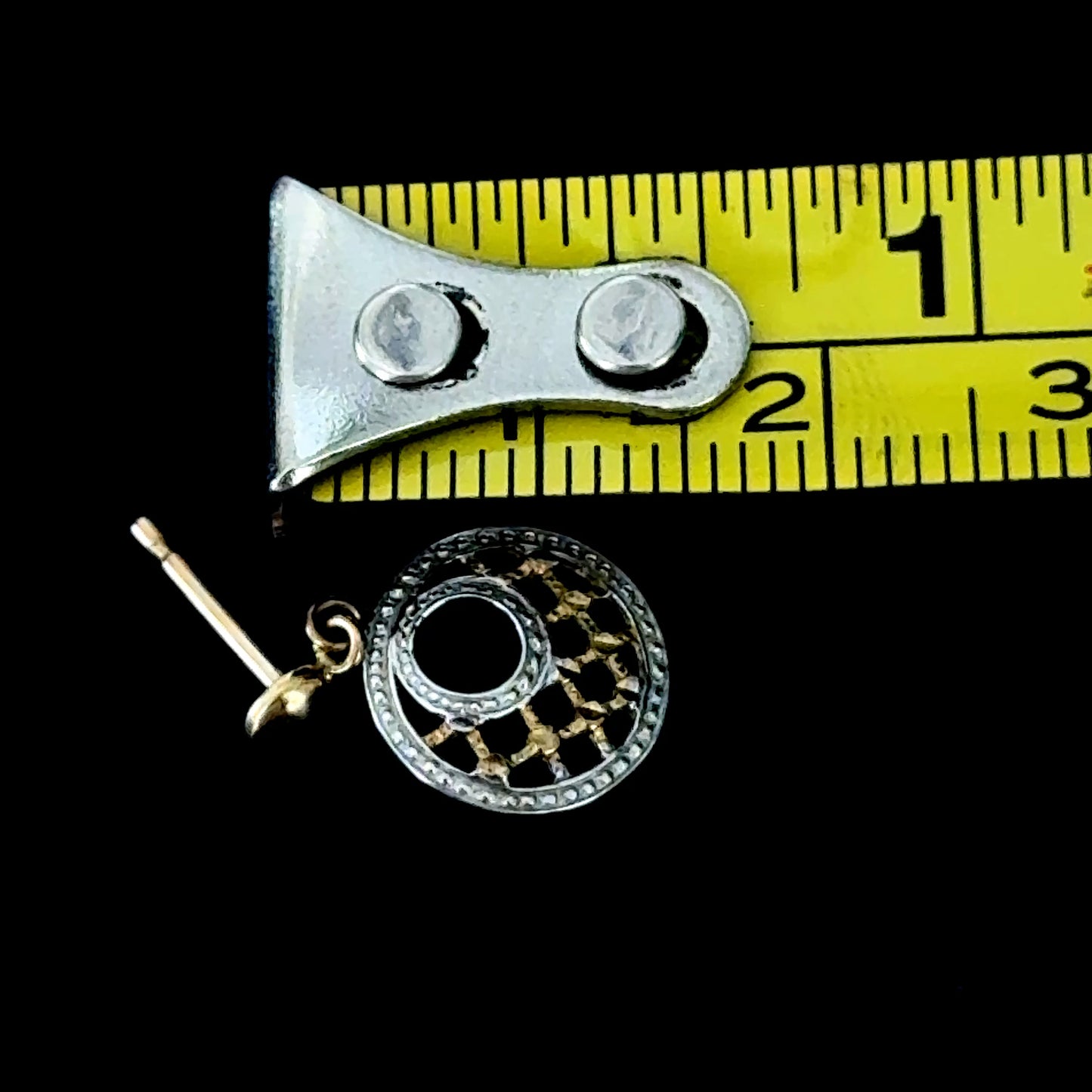 9K Gold Lattice Earrings