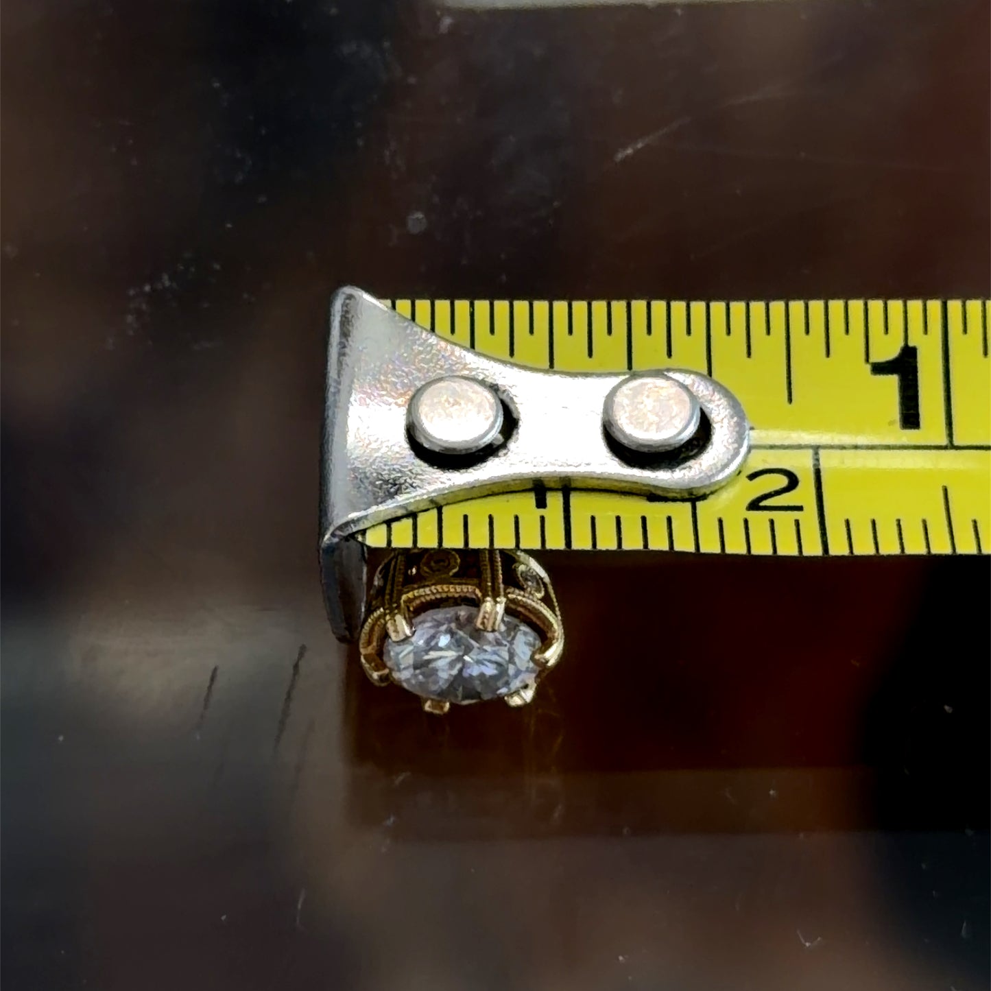 18K Yellow Gold Diamond Screw Studs APPX 2.10 CTS