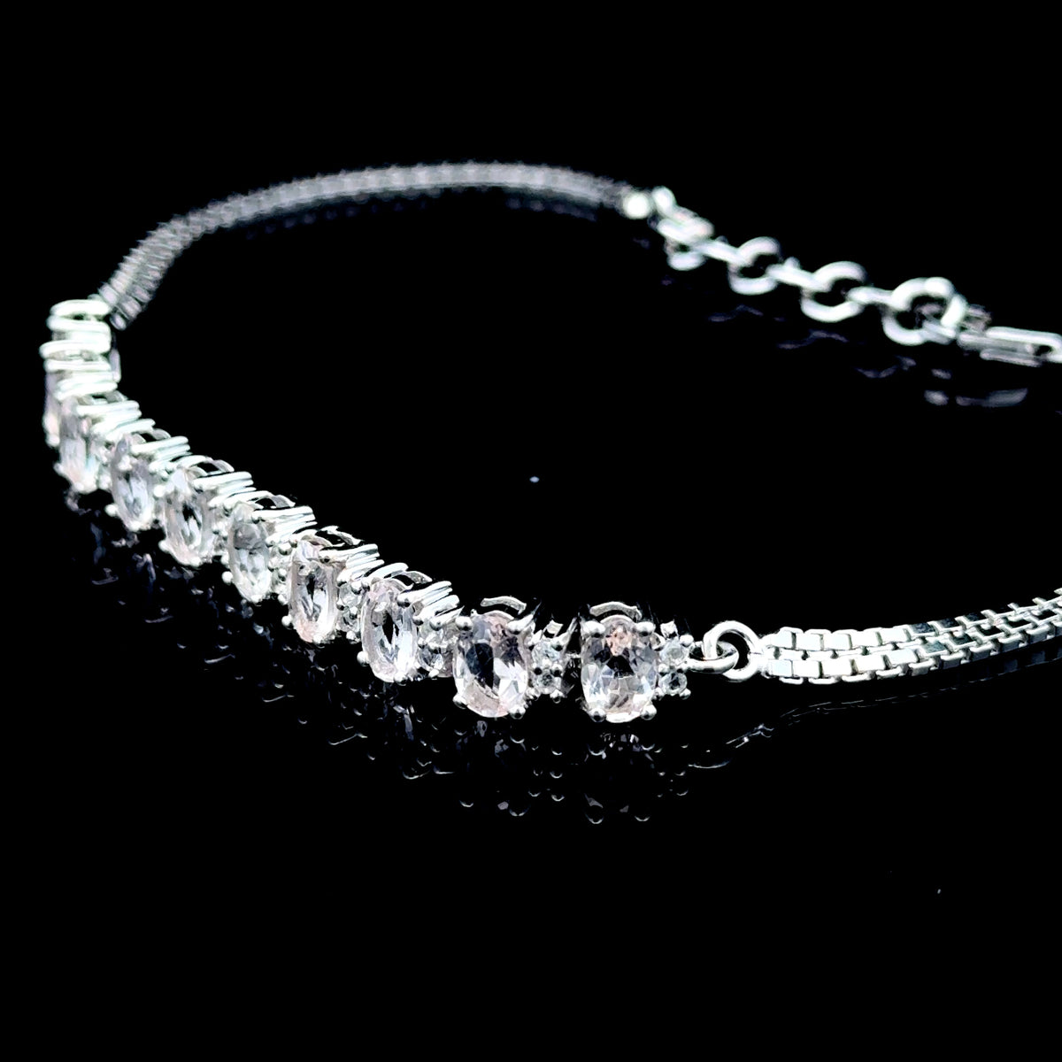Silver Pale Morganite Bracelet