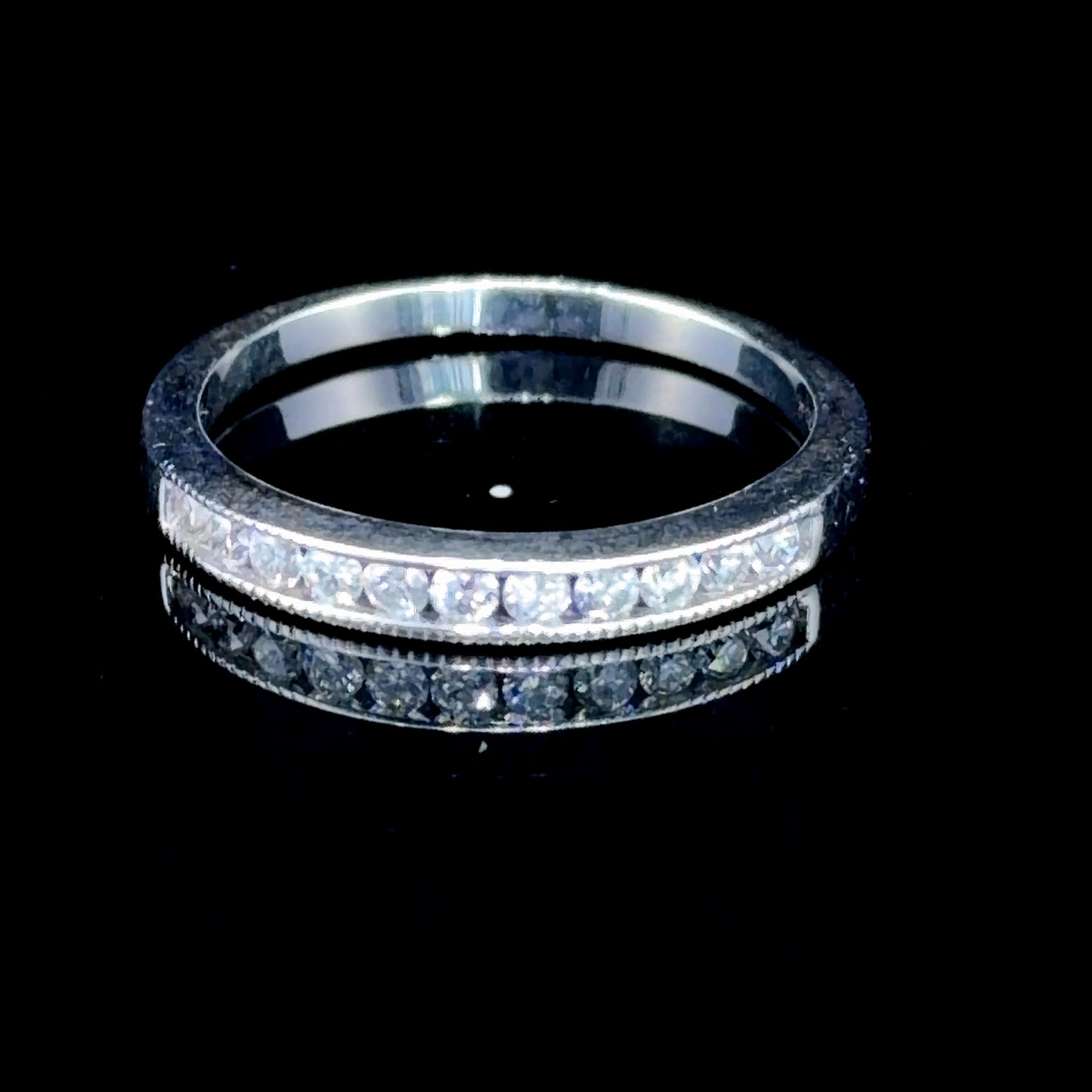 18k White Gold Channel Set Diamond Eternity Ring Appx 0.33 Cts
