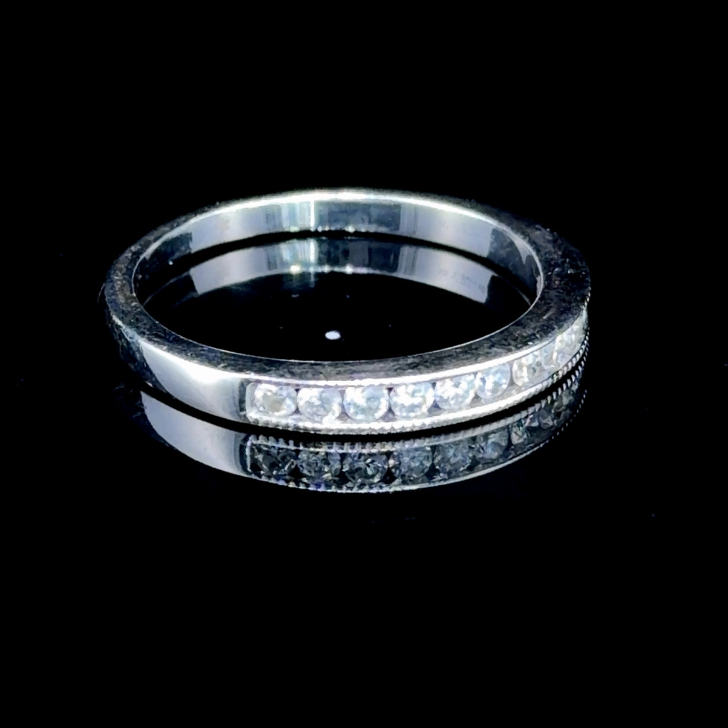 18k White Gold Channel Set Diamond Eternity Ring Appx 0.33 Cts