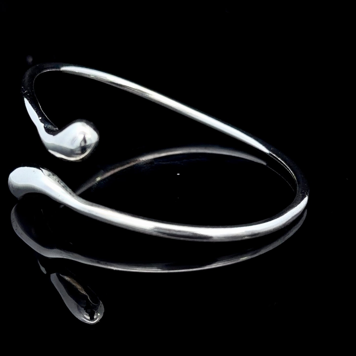 925 Silver Raindrop Torque Bangle