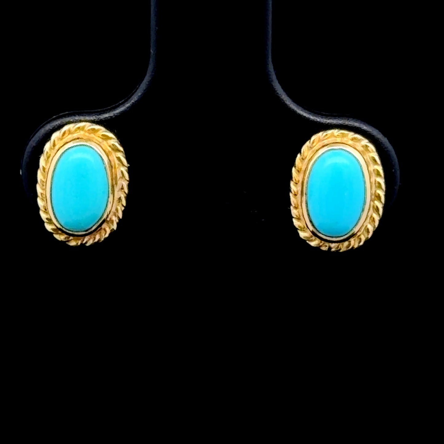 18k Turquoise Studs