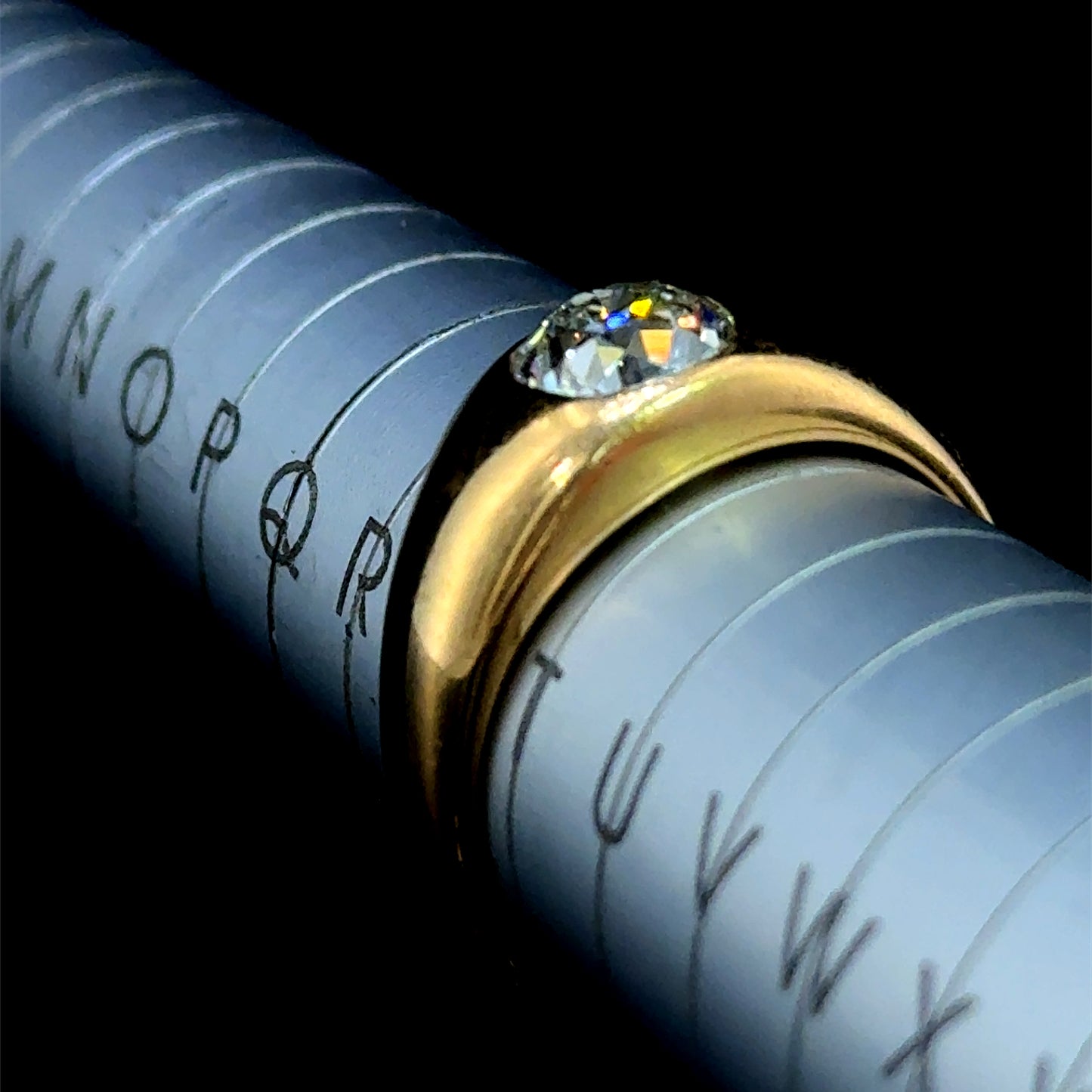 18K Yellow Gold Gents Diamond Band Ring