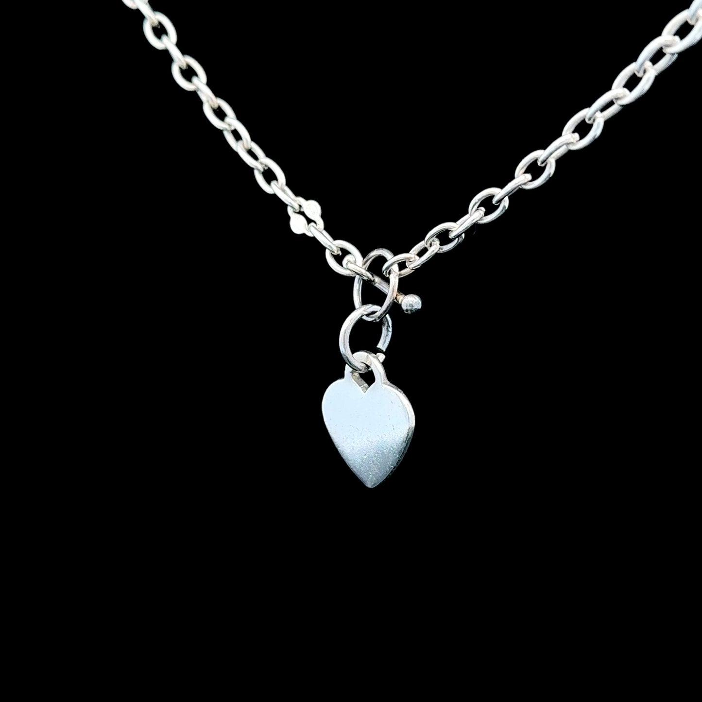 Silver Chain & Heart Pendant