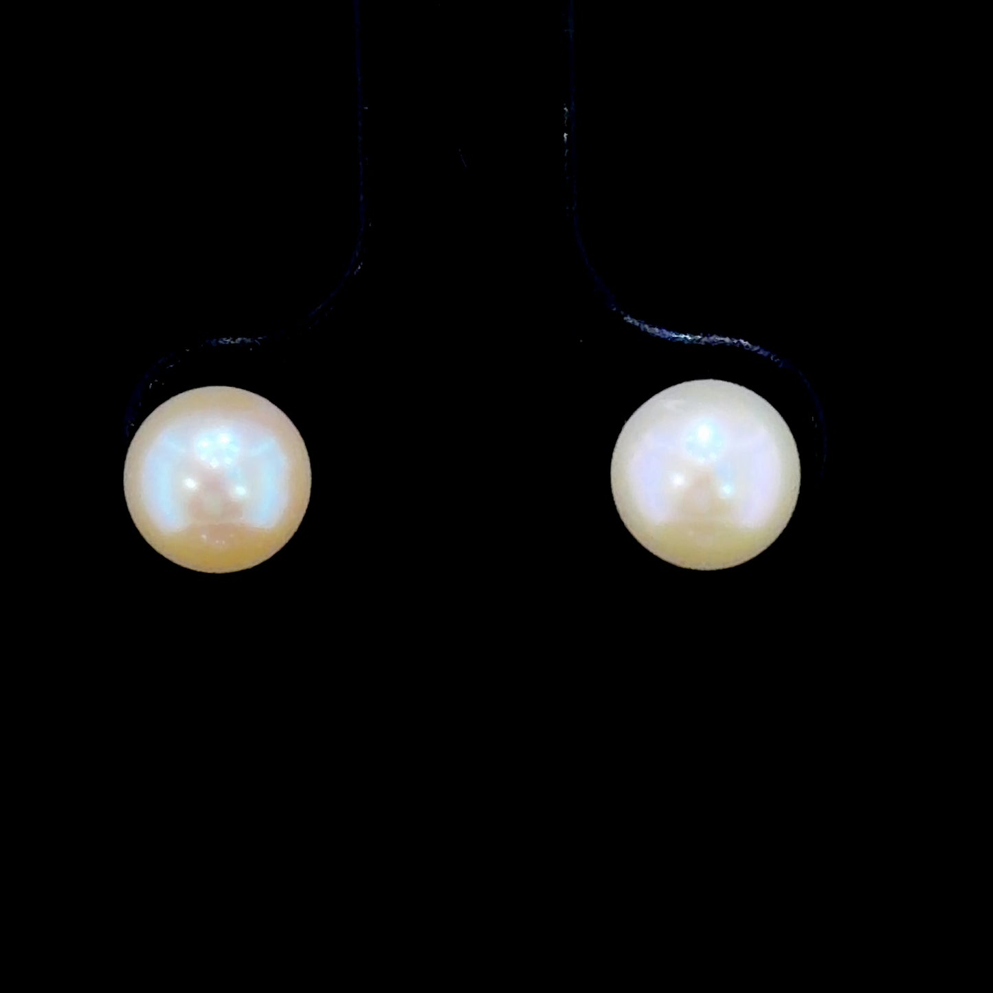 Stunning 14k Yellow Gold Pearl Stud Earrings