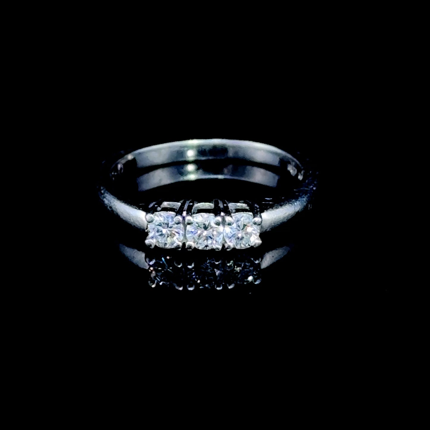 Platinum Diamond Trilogy Ring APPX 0.30 CTS