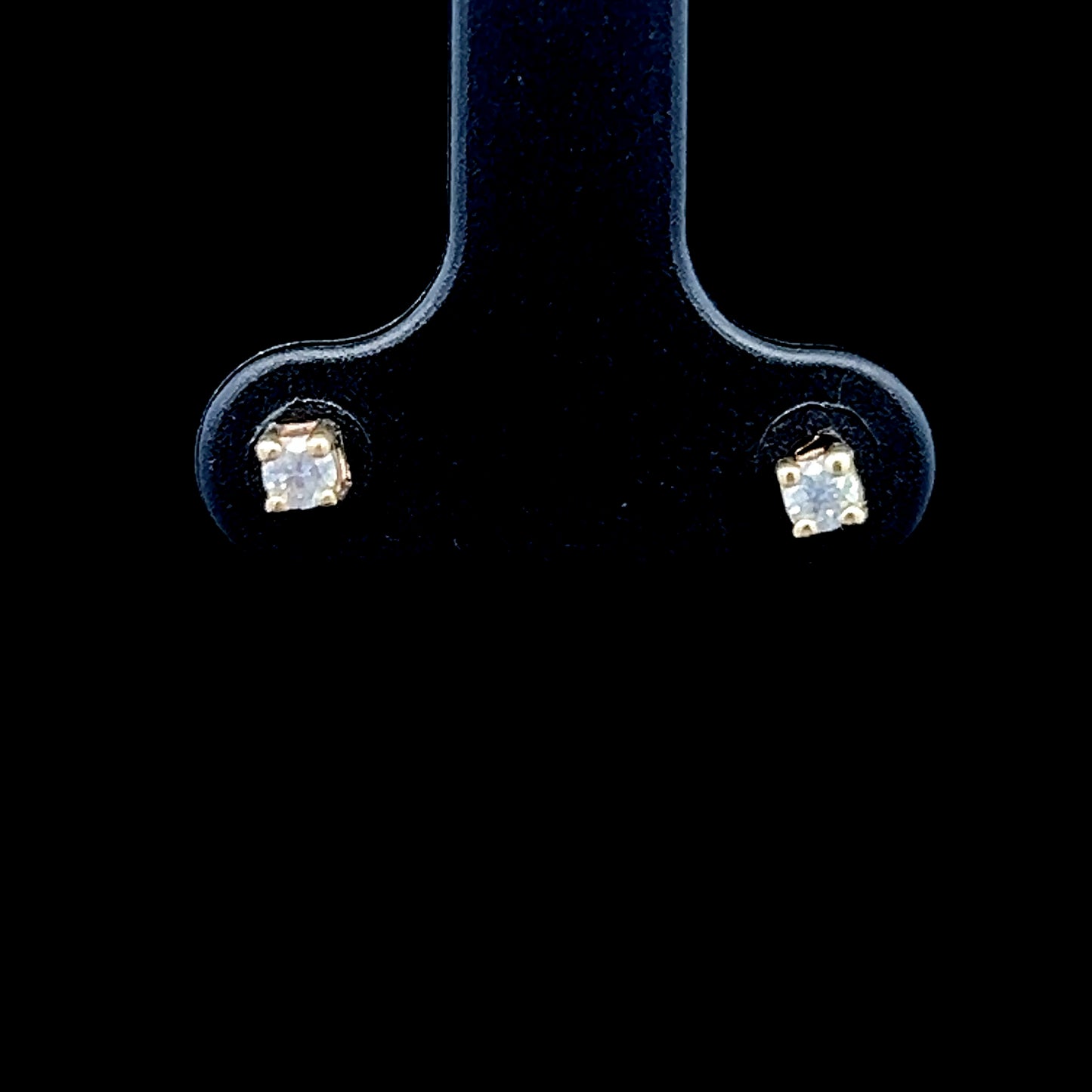14K Yellow Gold Diamond Studs