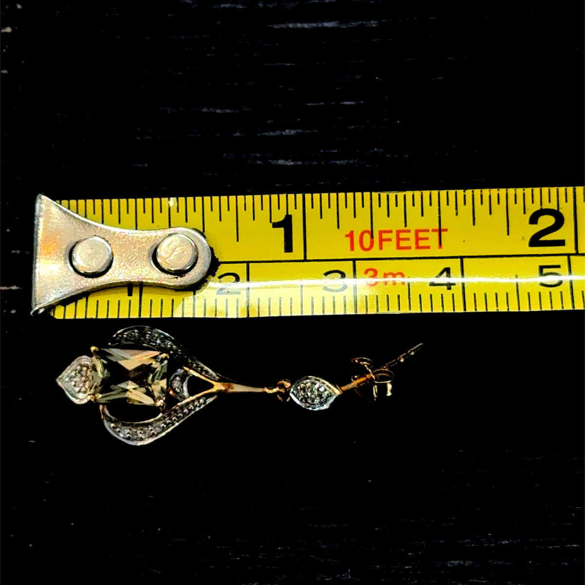 Fabulous 9K Yellow Gold Zultanite & Diamond Earrings with Certificate