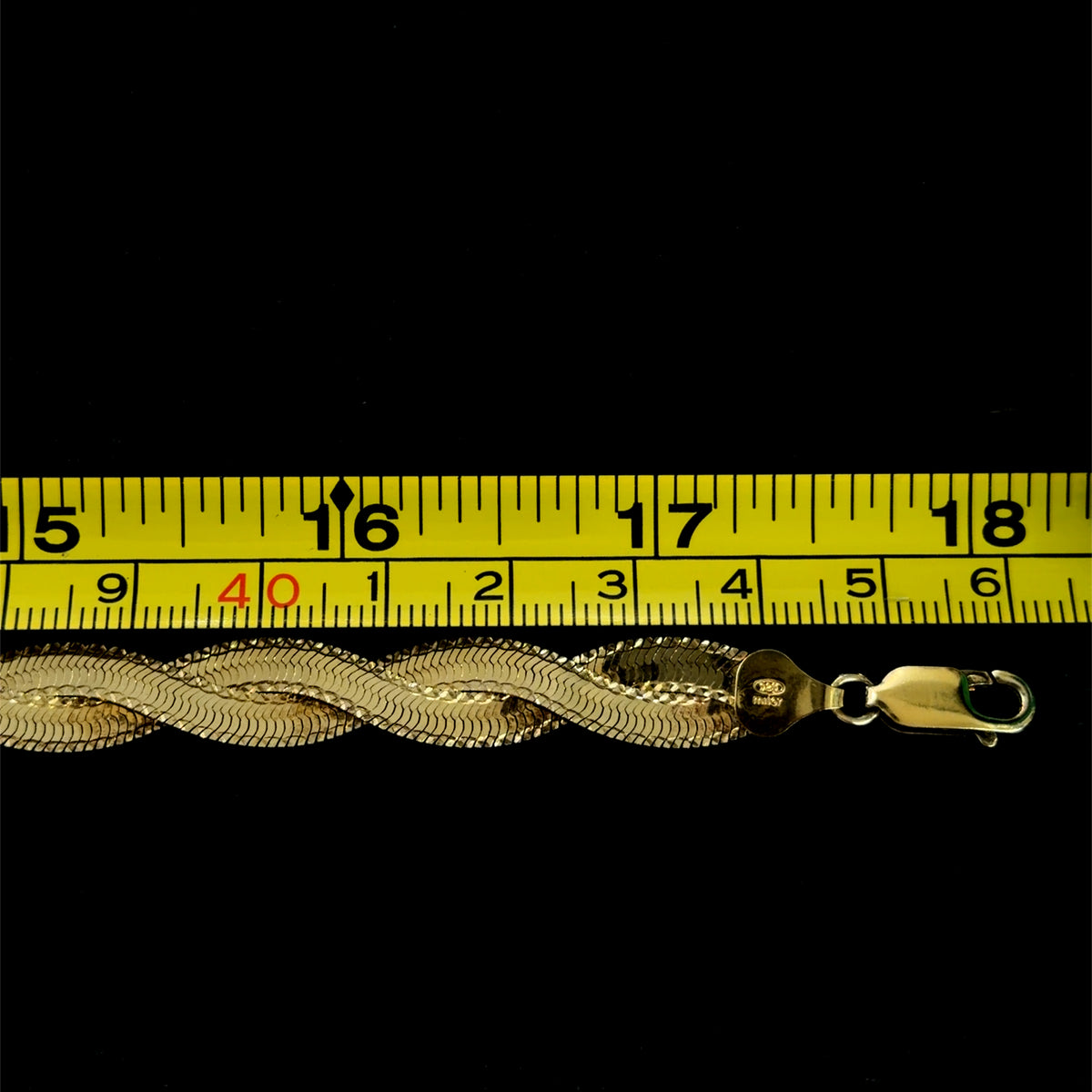 Vintage Milor Gold Plated 925 Snake Textured Snake Necklace 18” Long