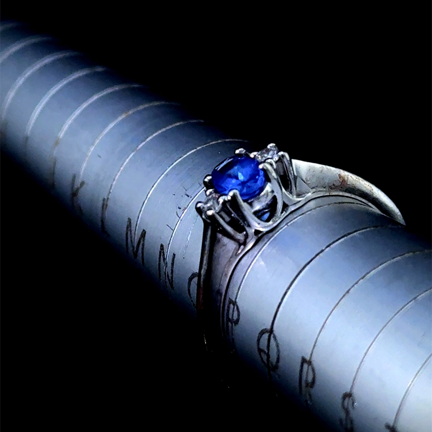 18K White Gold Tanzanite & Diamond Ring