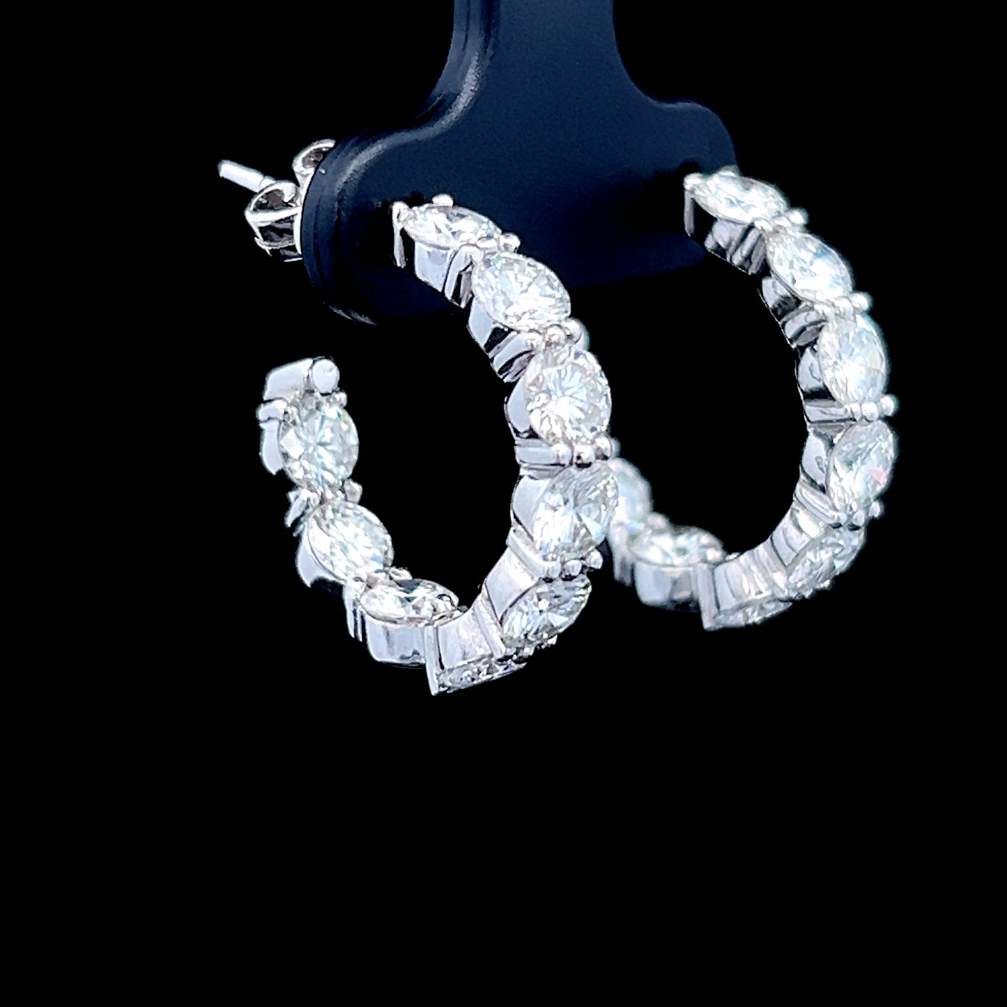 Platinum Diamond Hoops APPX 4.5 CTS