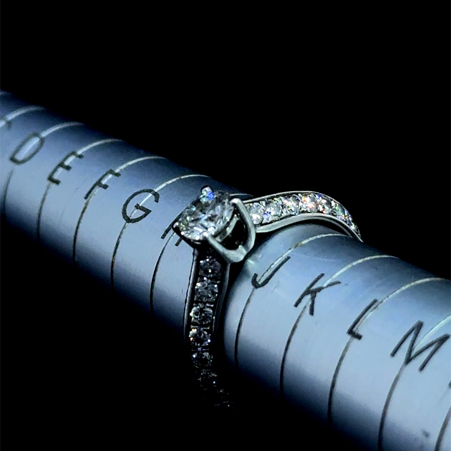 Platinum Diamond Solitaire Ring with Diamonds to Shoulders APPX 0.4 CTS Centre 1.01 CTS Total