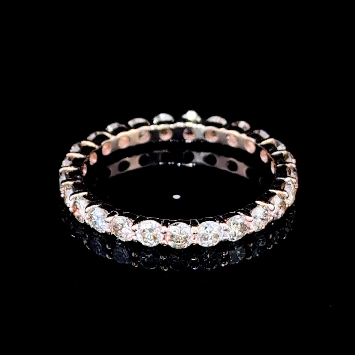 14k Rose Gold Full Eternity Champagne Diamond 1.4CTS