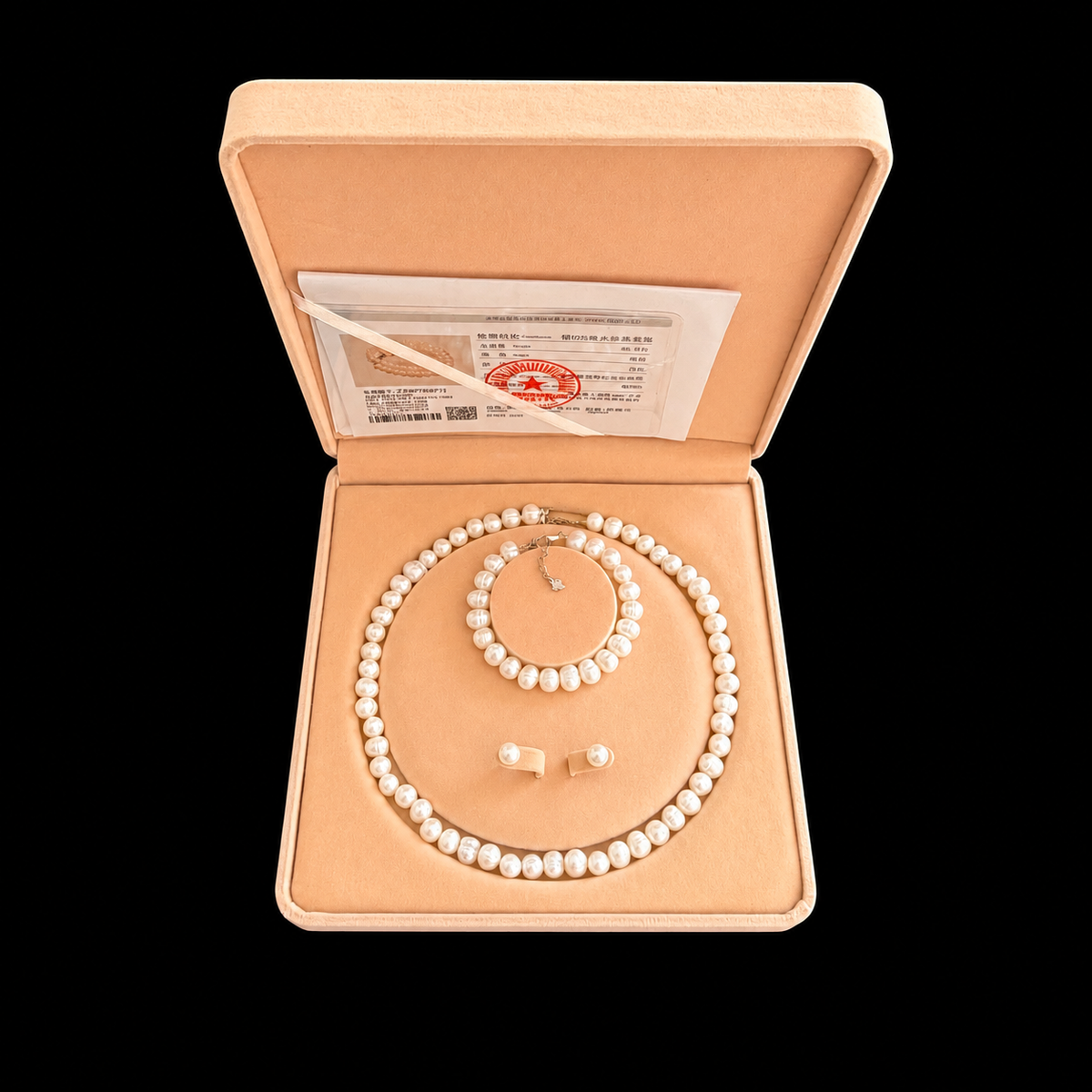 Lovely Pearl Necklace Bracelet & Earring Set Boxed